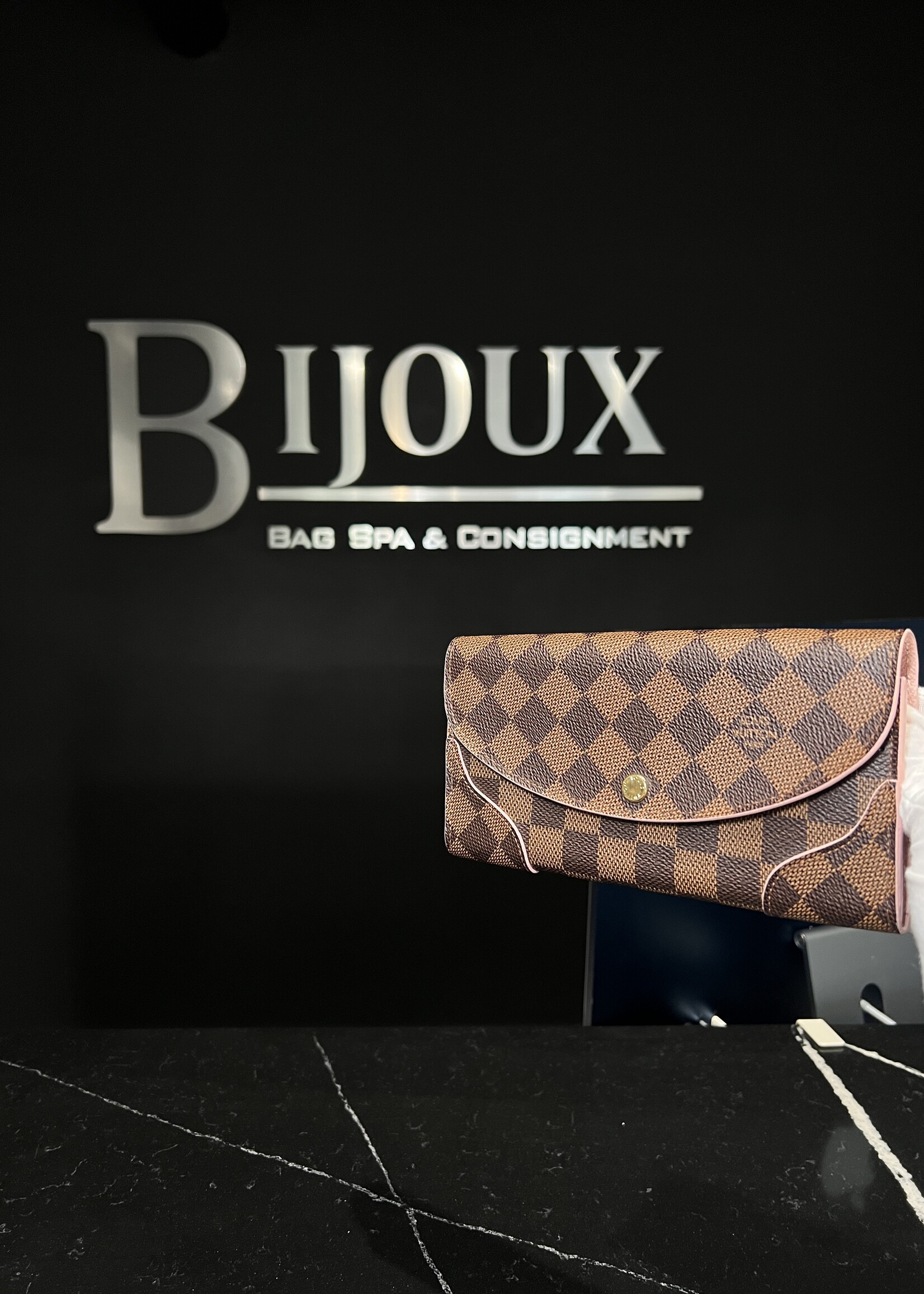 Louis Vuitton SOLD - Louis Vuitton Caissa Damier Ebene Long Wallet