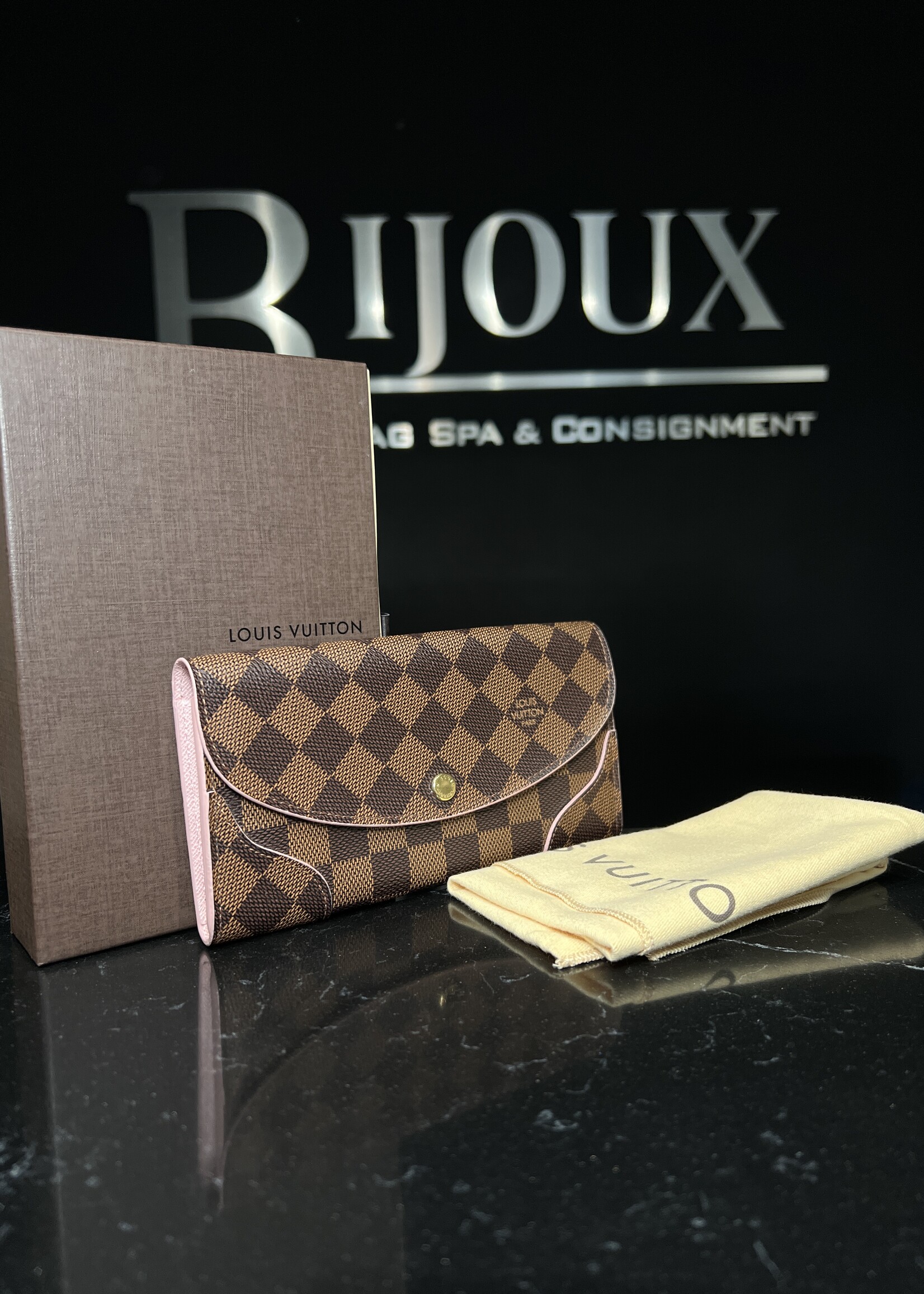 Louis Vuitton SOLD - Louis Vuitton Caissa Damier Ebene Long Wallet