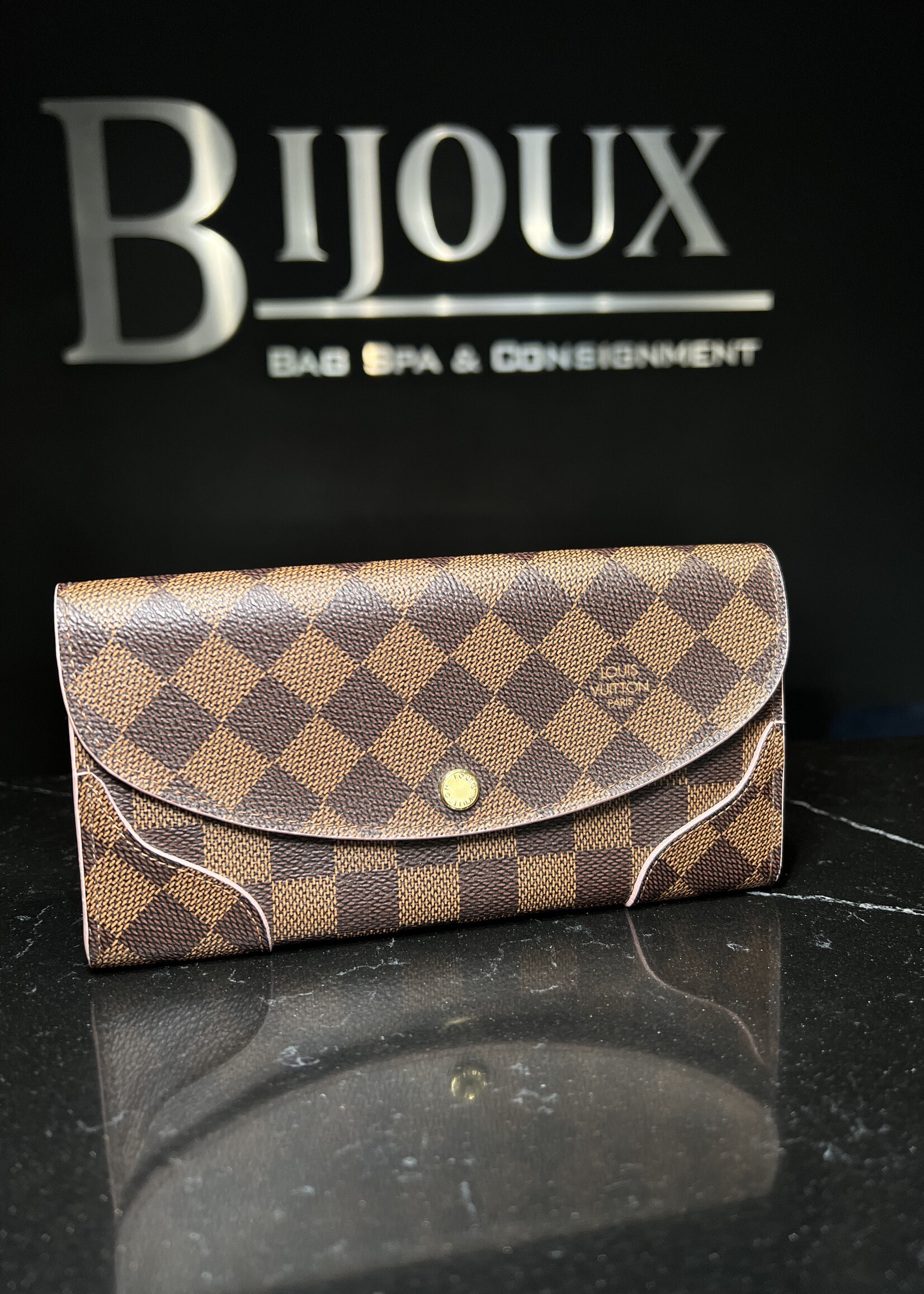 Louis Vuitton SOLD - Louis Vuitton Caissa Damier Ebene Long Wallet
