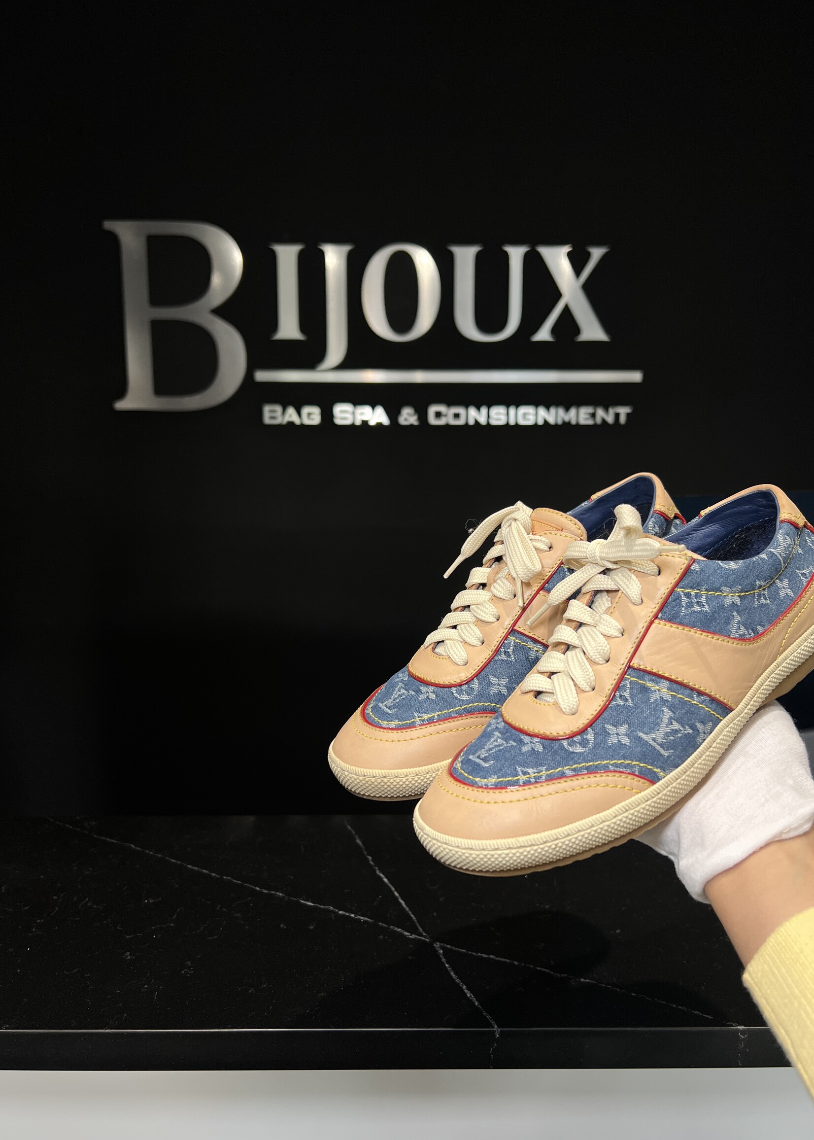 Louis Vuitton Louis Vuitton Monogram Denim Sneakers - 36