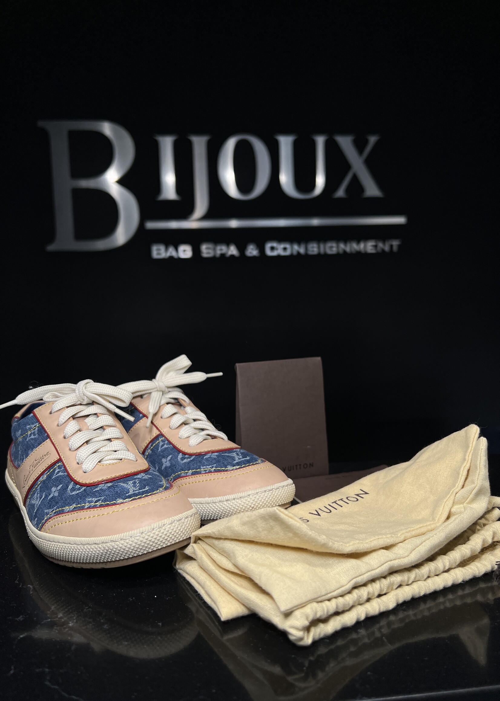 Louis Vuitton Louis Vuitton Monogram Denim Sneakers - 36