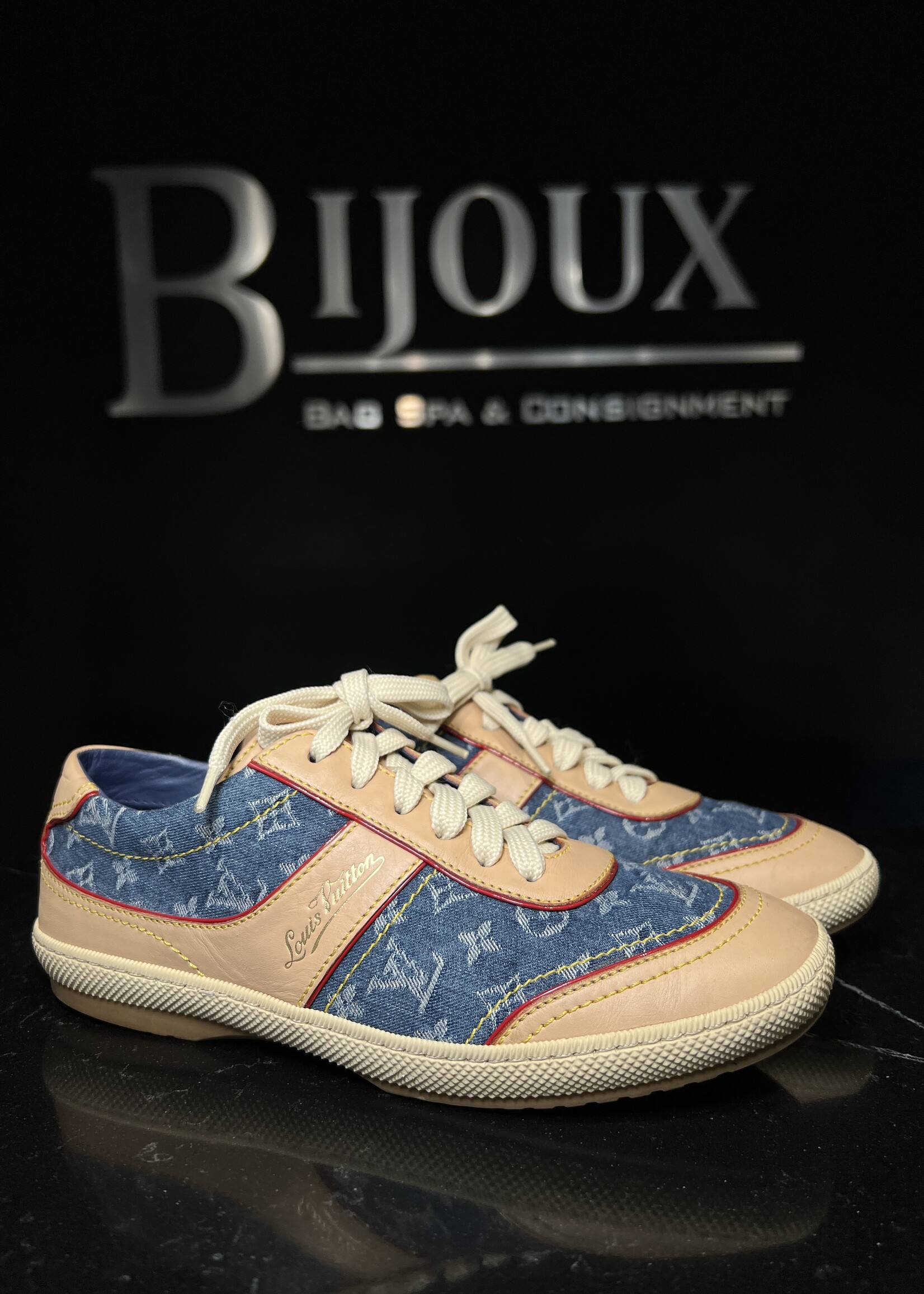 Louis Vuitton Louis Vuitton Monogram Denim Sneakers - 36
