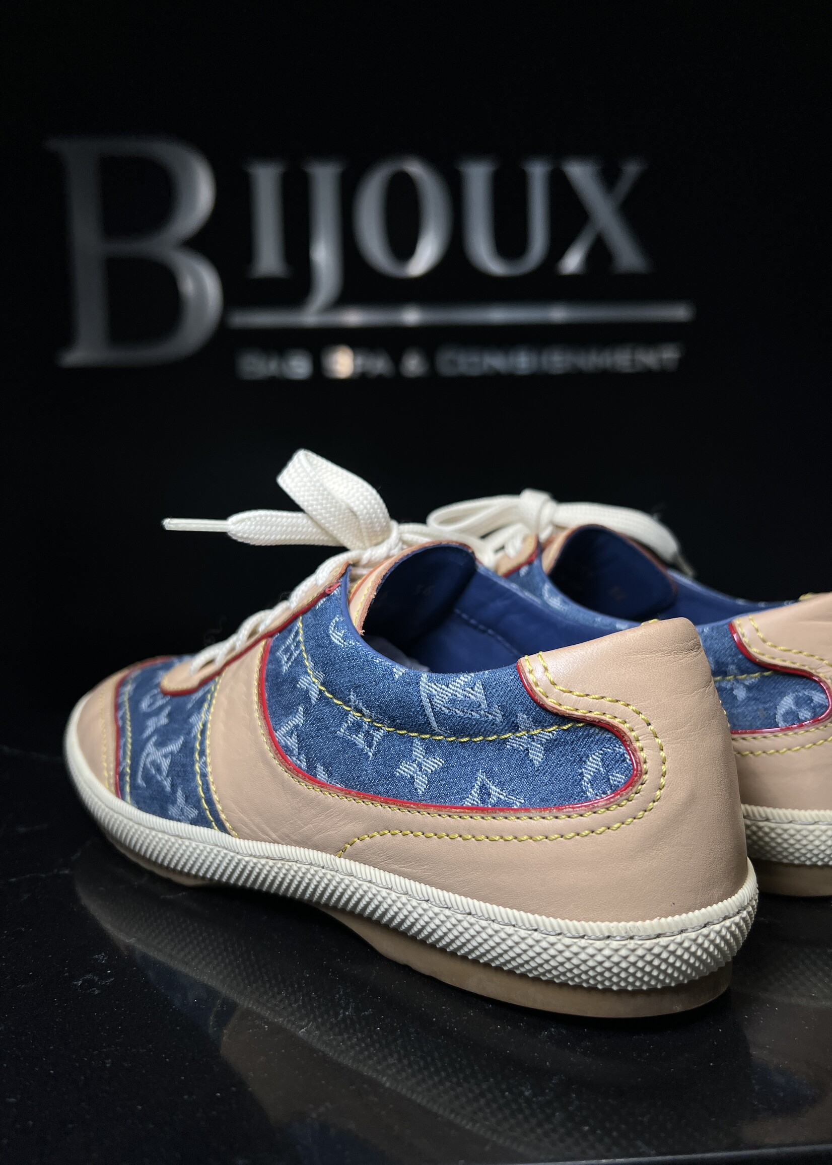 Louis Vuitton Louis Vuitton Monogram Denim Sneakers - 36
