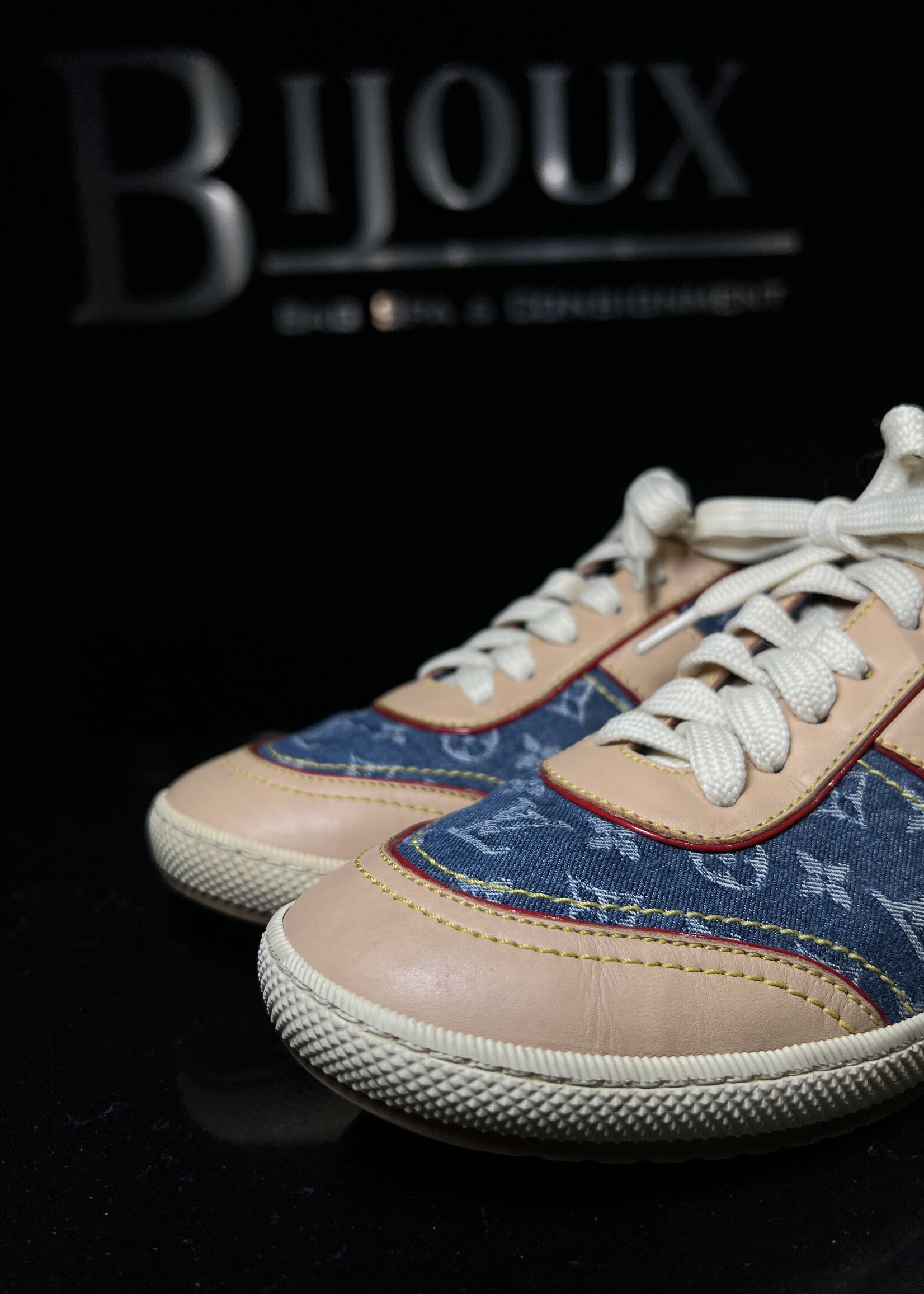 Louis Vuitton Louis Vuitton Monogram Denim Sneakers - 36