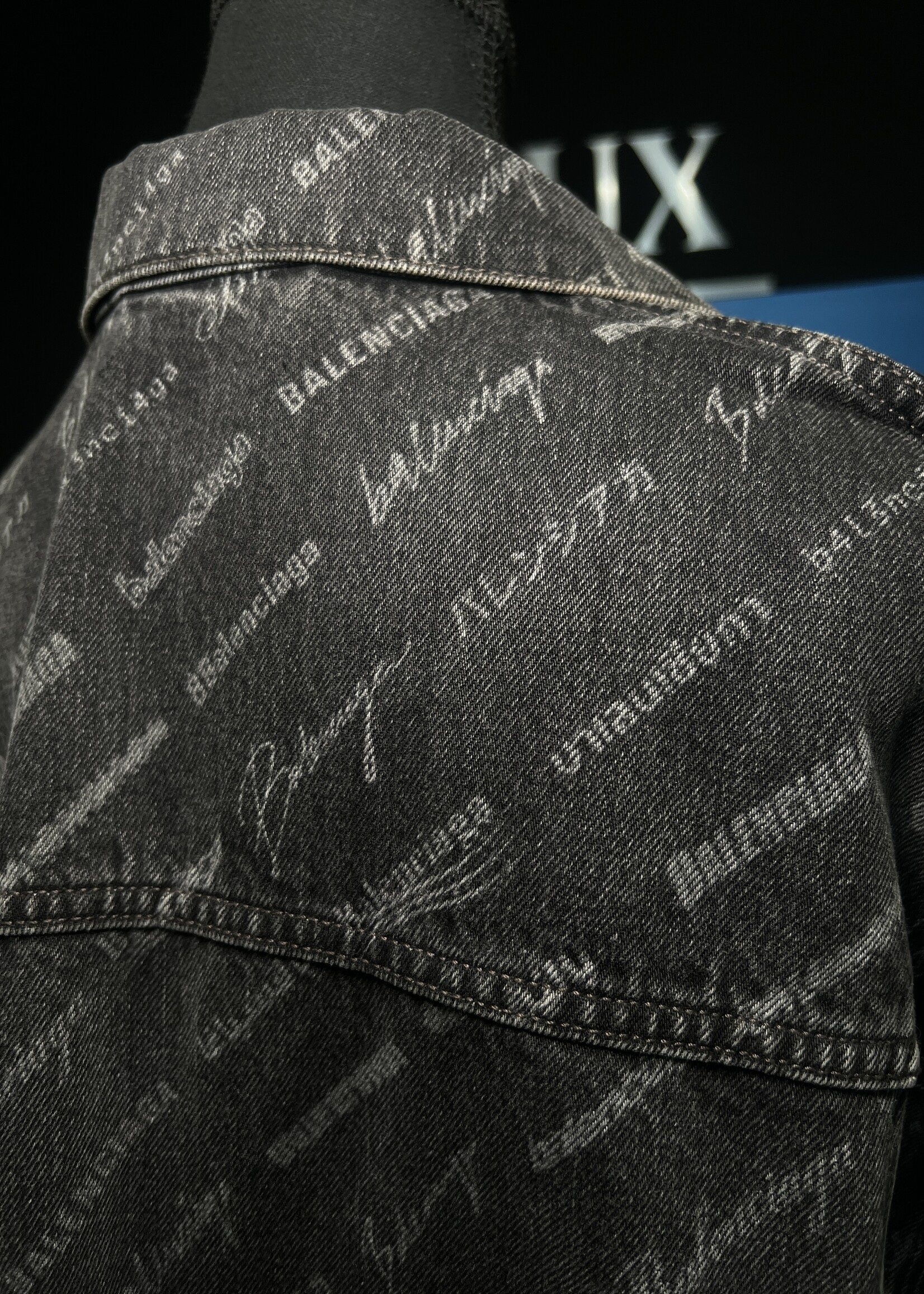 Balenciaga Balenciaga Logo Printed Denim Jacket- XS