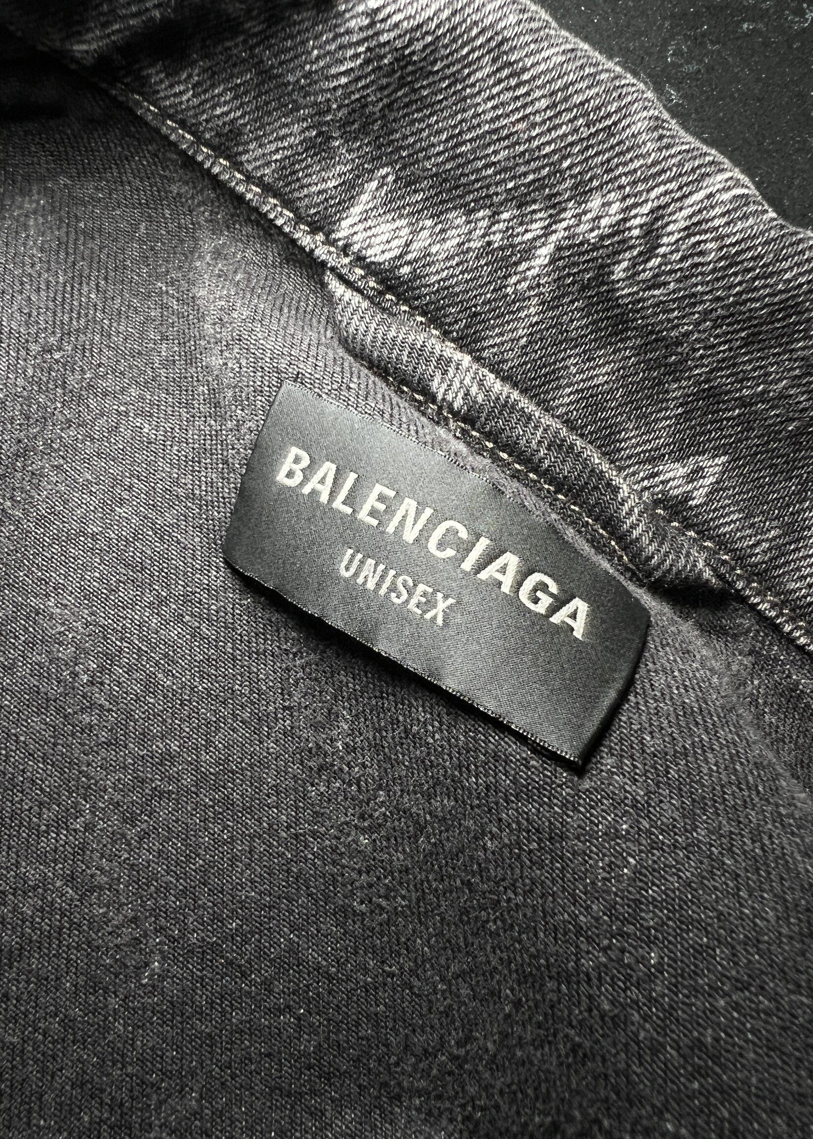 Balenciaga Balenciaga Logo Printed Denim Jacket- XS