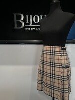 Burberry SOLD- Burberry Nova Check Pleated Wool Skirt  - US 4