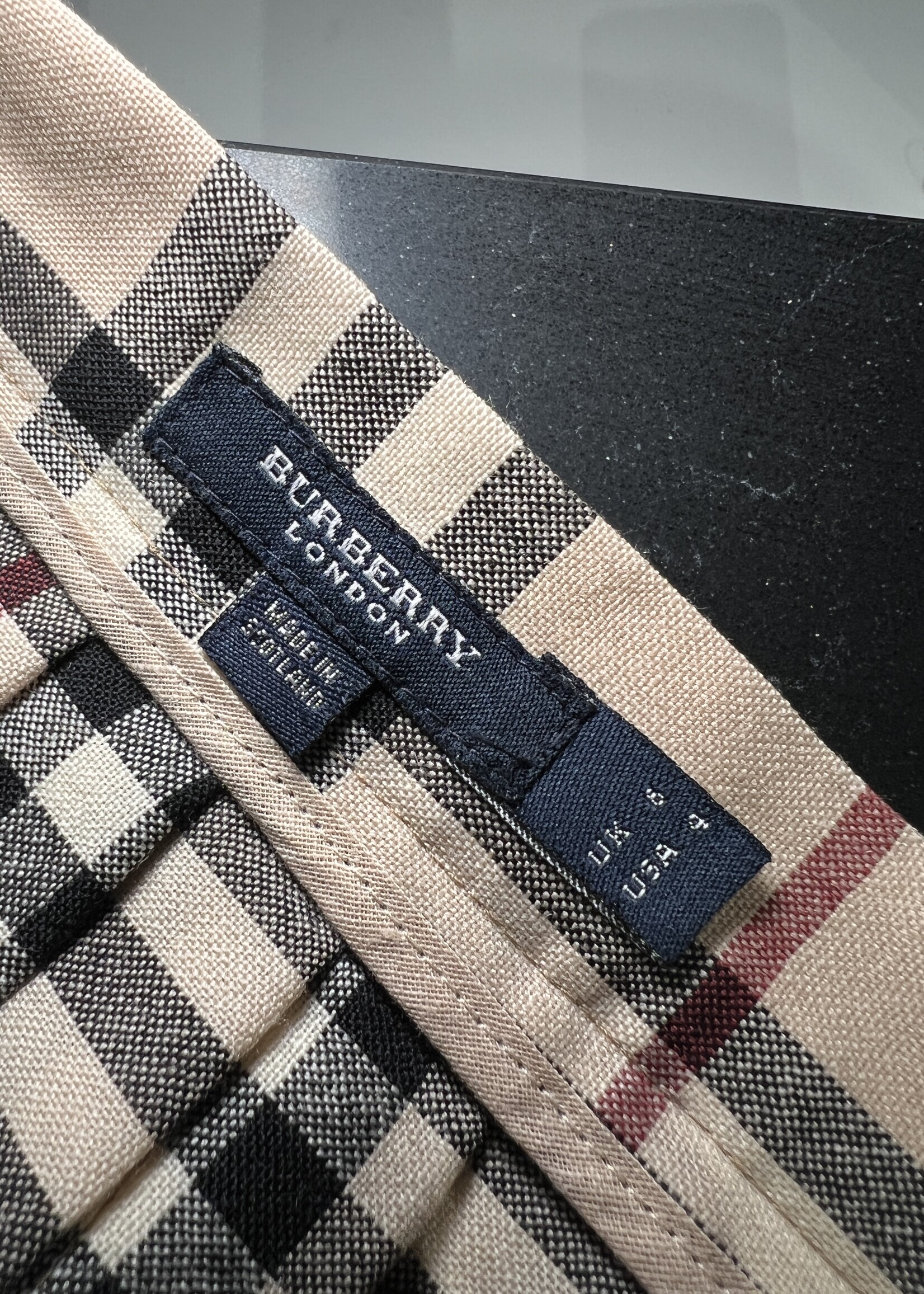 Burberry SOLD- Burberry Nova Check Pleated Wool Skirt  - US 4