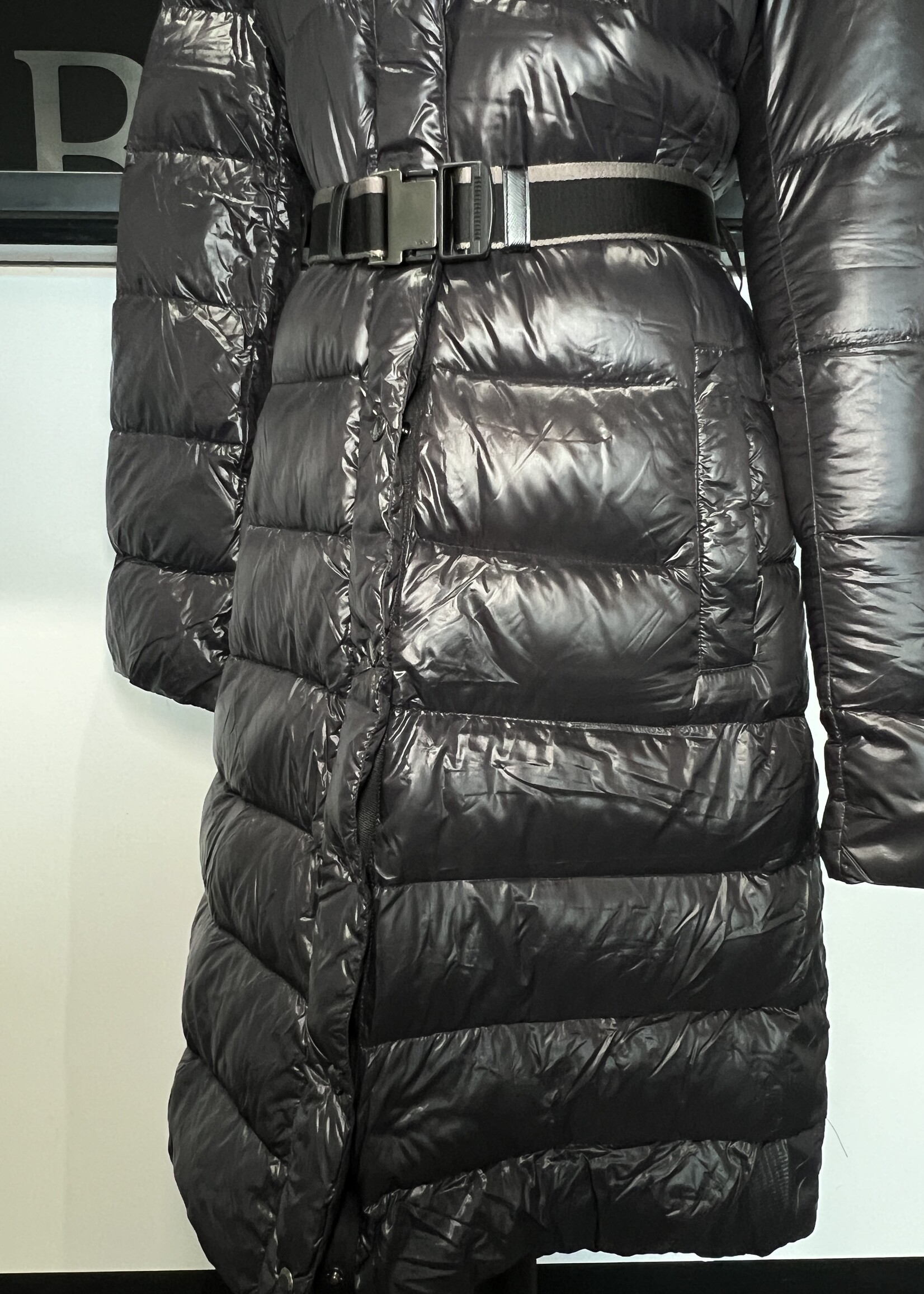 Prada Prada Blue Belted Down Puffer Jacket -40