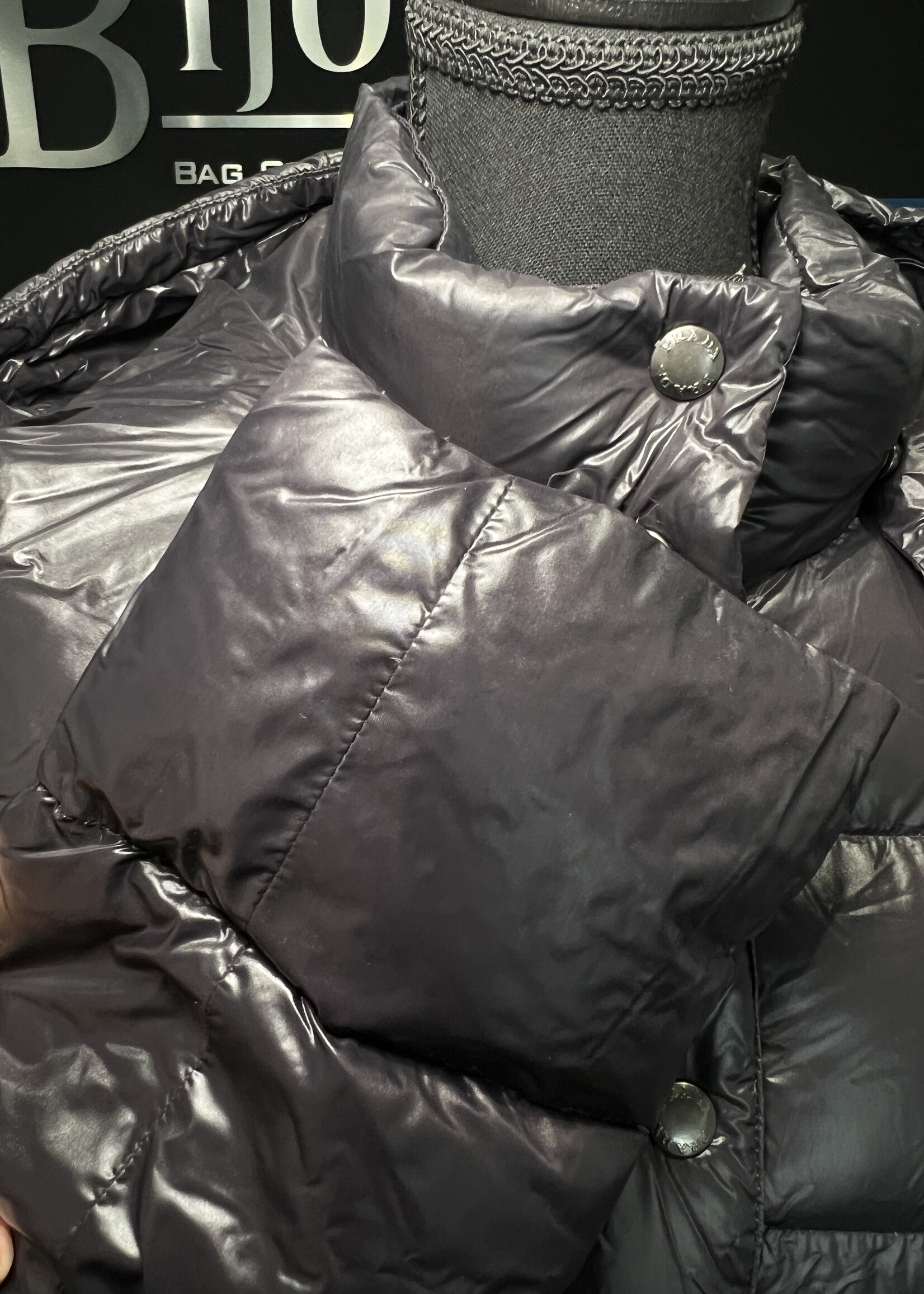 Prada Prada Blue Belted Down Puffer Jacket -40