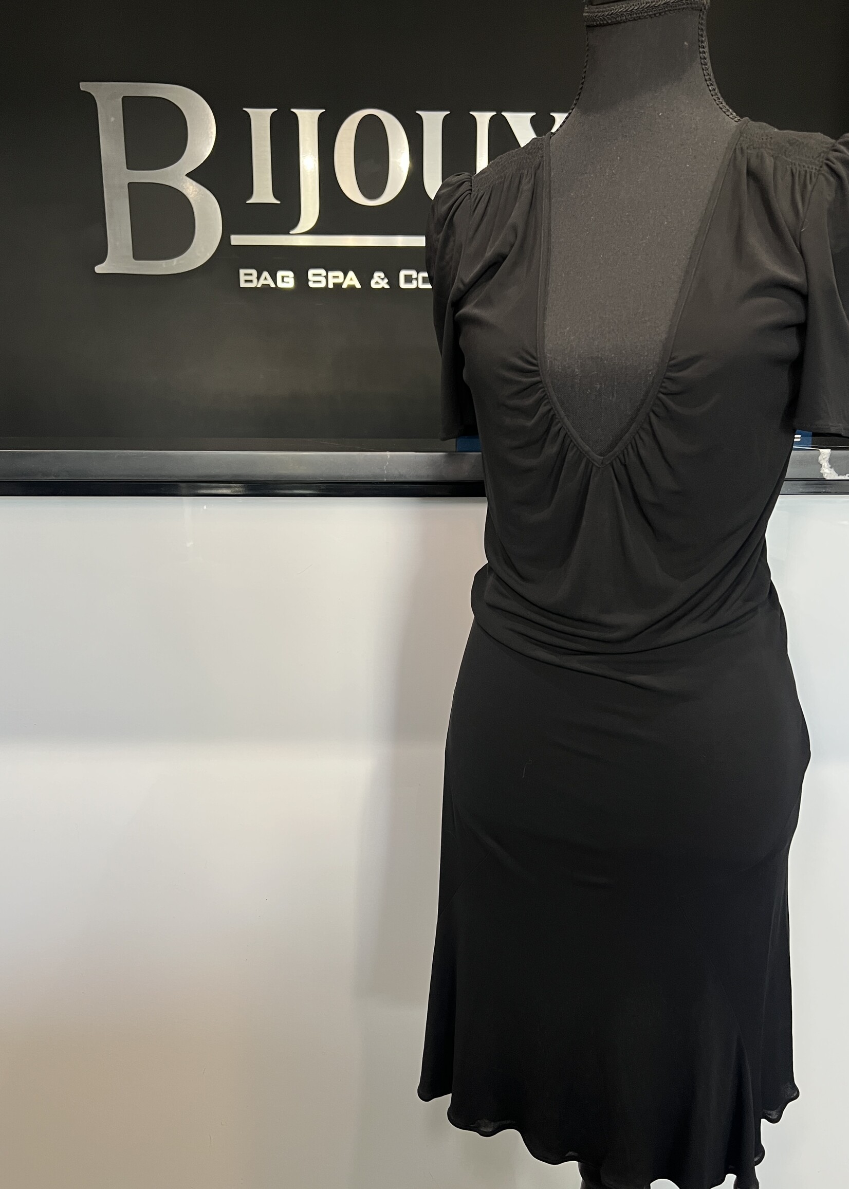 Gucci Gucci Black Short Sleeve Midi Dress - M