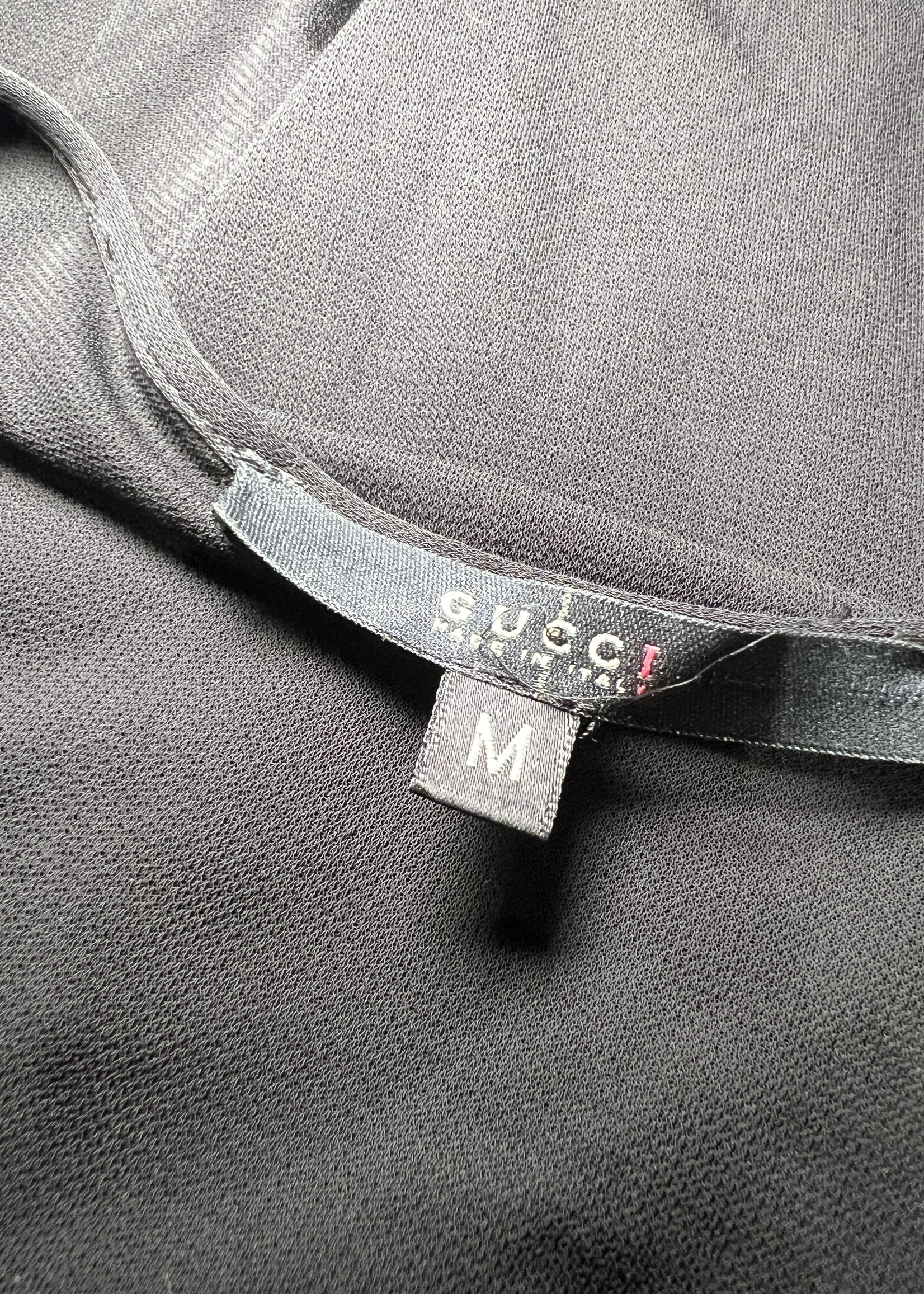 Gucci Gucci Black Short Sleeve Midi Dress - M