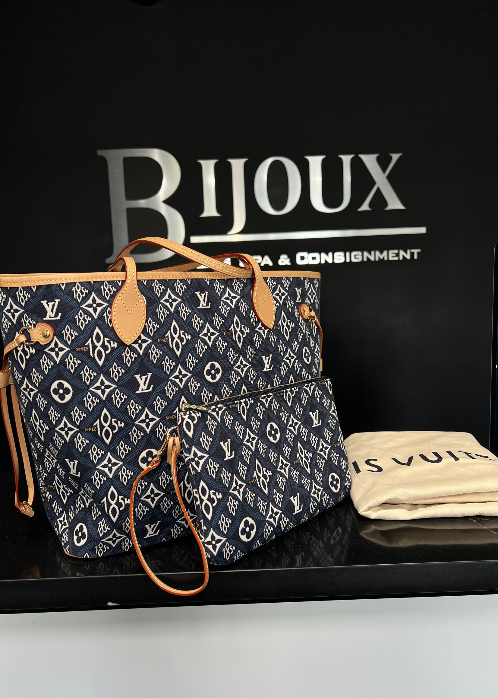 Louis Vuitton SOLD - Louis Vuitton Neverful Denim 1854 MM