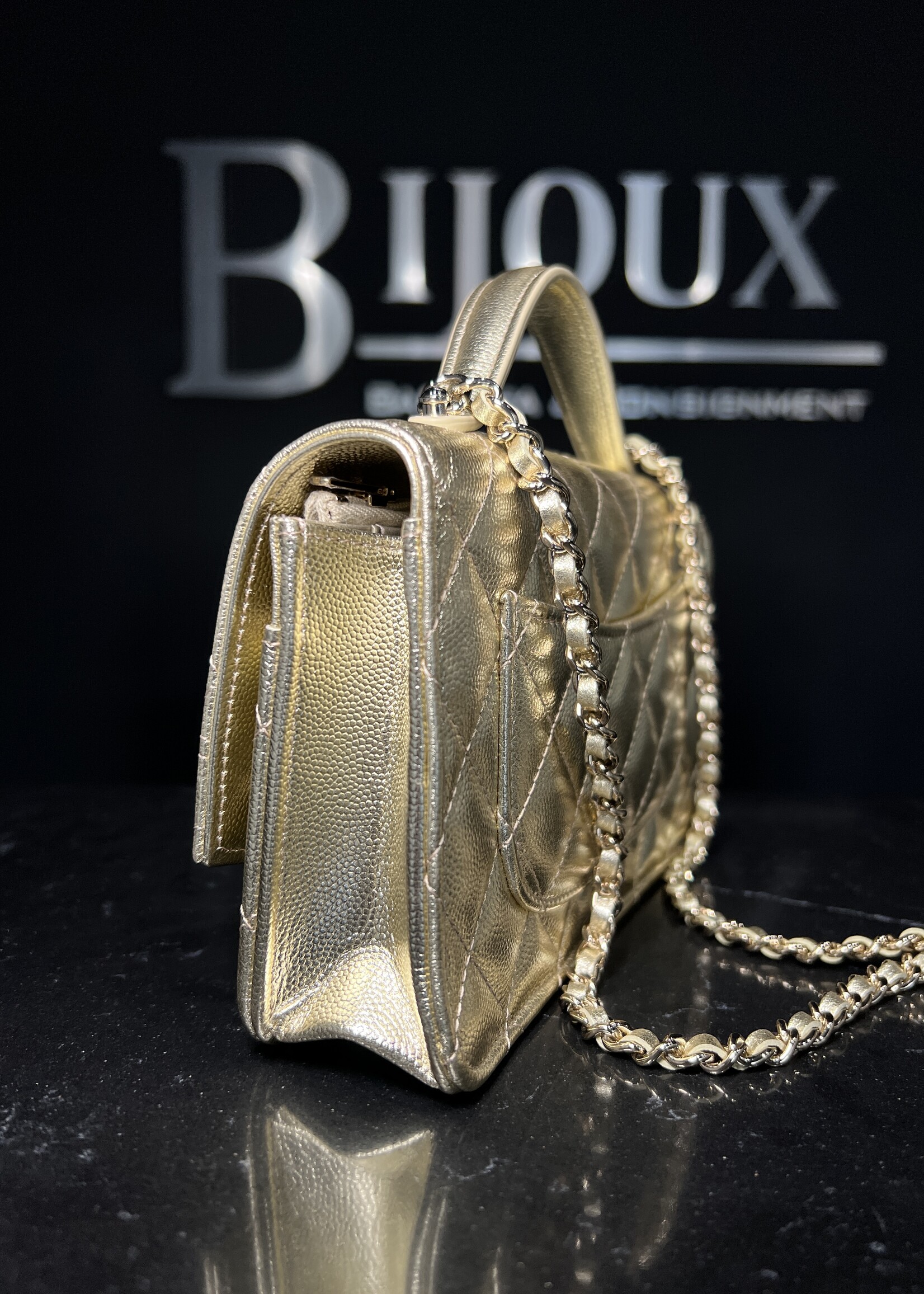 Chanel SOLD- Chanel Trendy Top Handle Gold Wallet on Chain LGHW