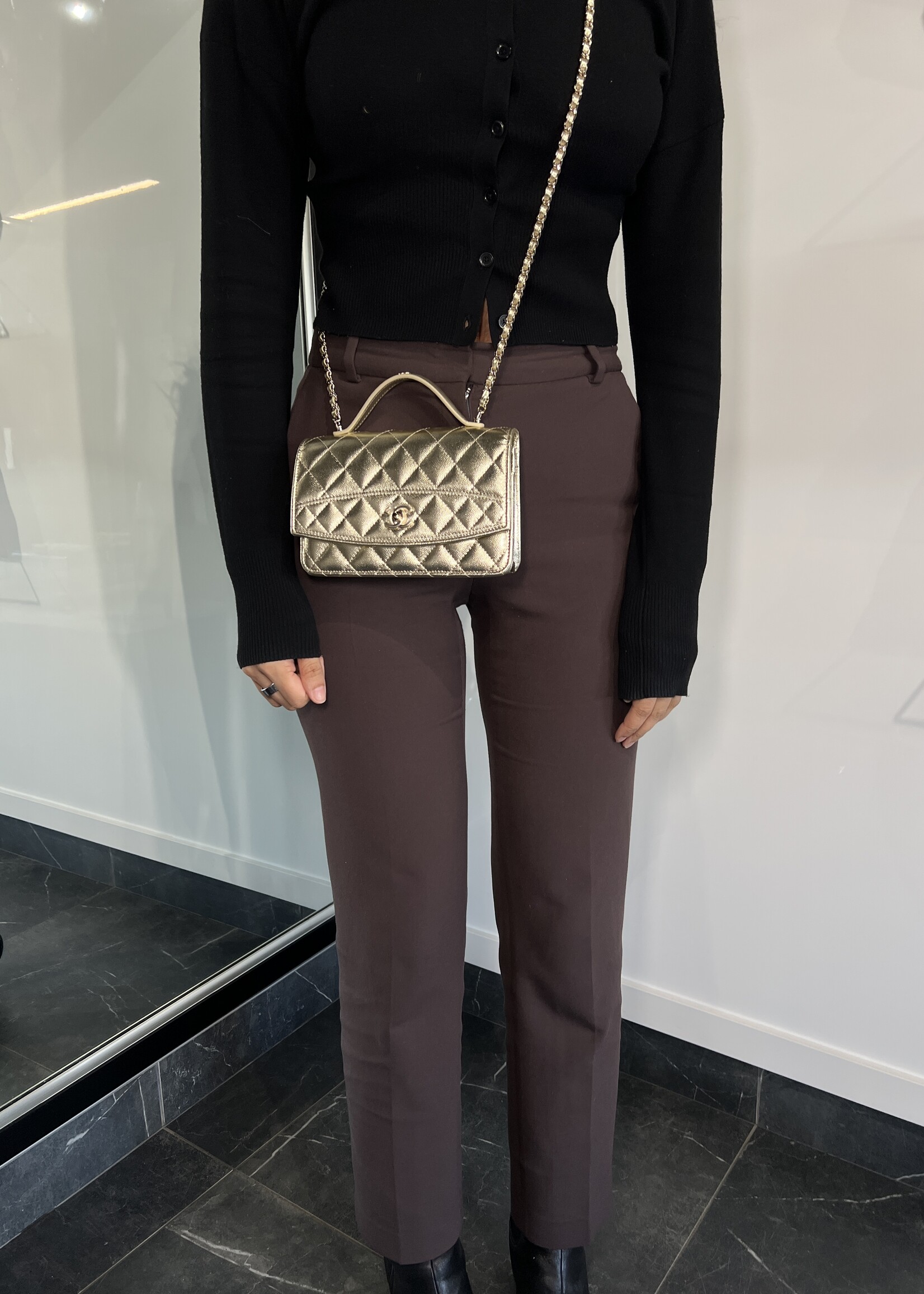 Chanel SOLD- Chanel Trendy Top Handle Gold Wallet on Chain LGHW