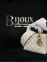 Christian Dior Christian Dior Small Studded Lady Dior White