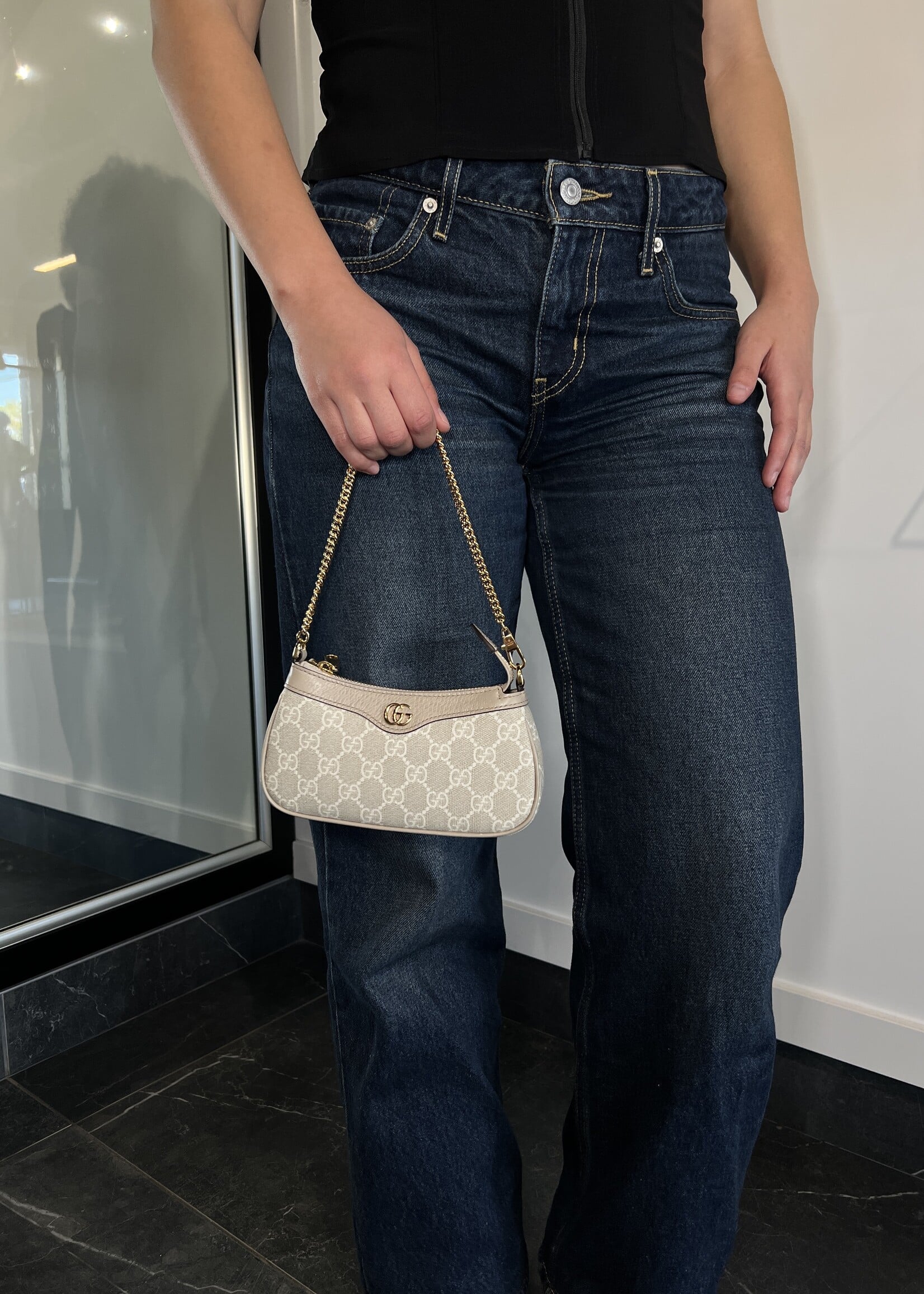 Gucci Gucci GG Supreme Monogram Mini Ophidia Shoulder