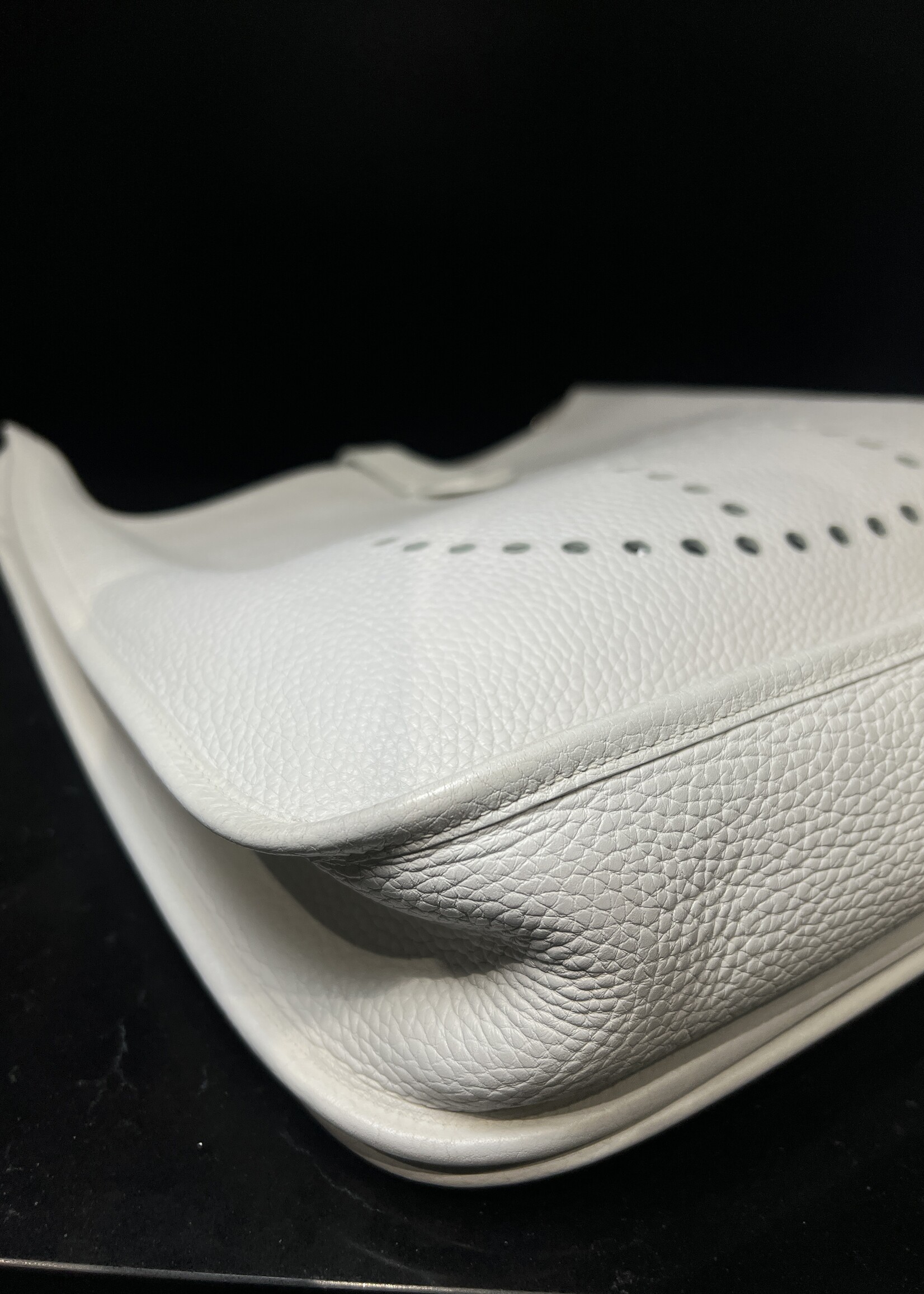 Hermes Hermes Evelyne Parchment White Clemence Leather GM