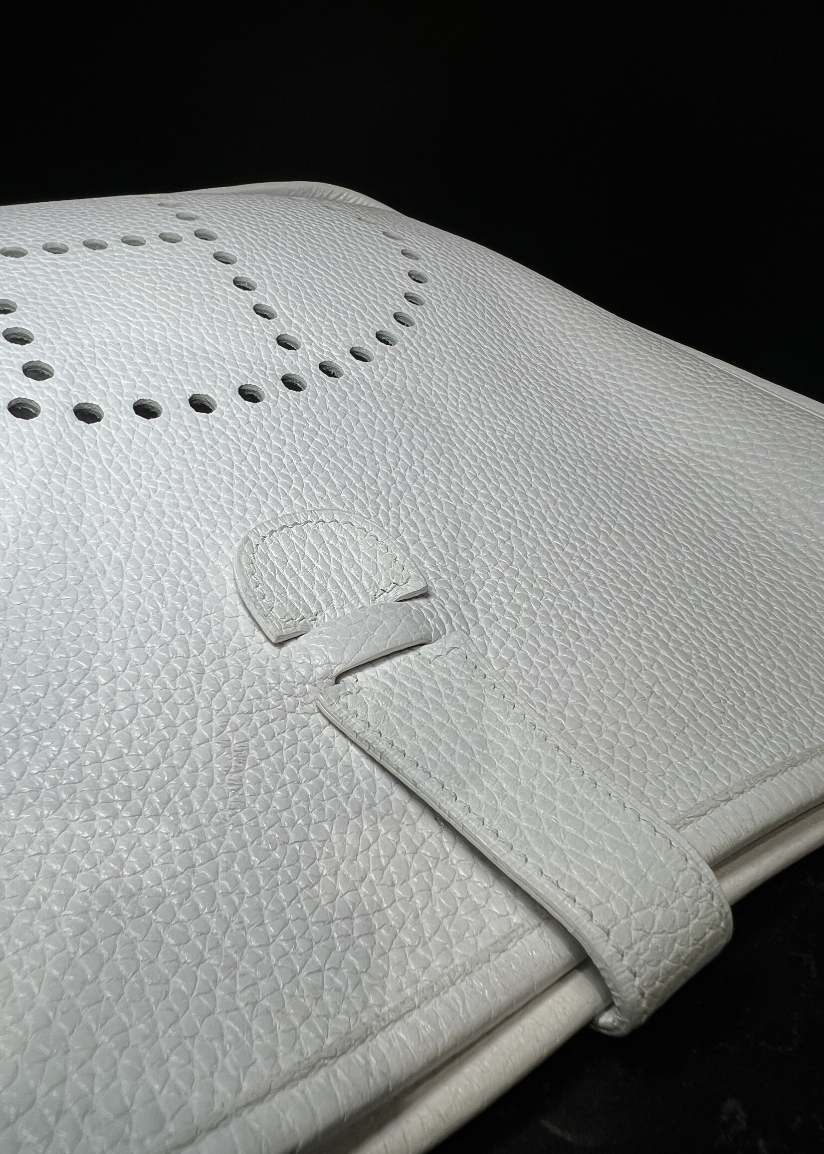 Hermes Hermes Evelyne Parchment White Clemence Leather GM