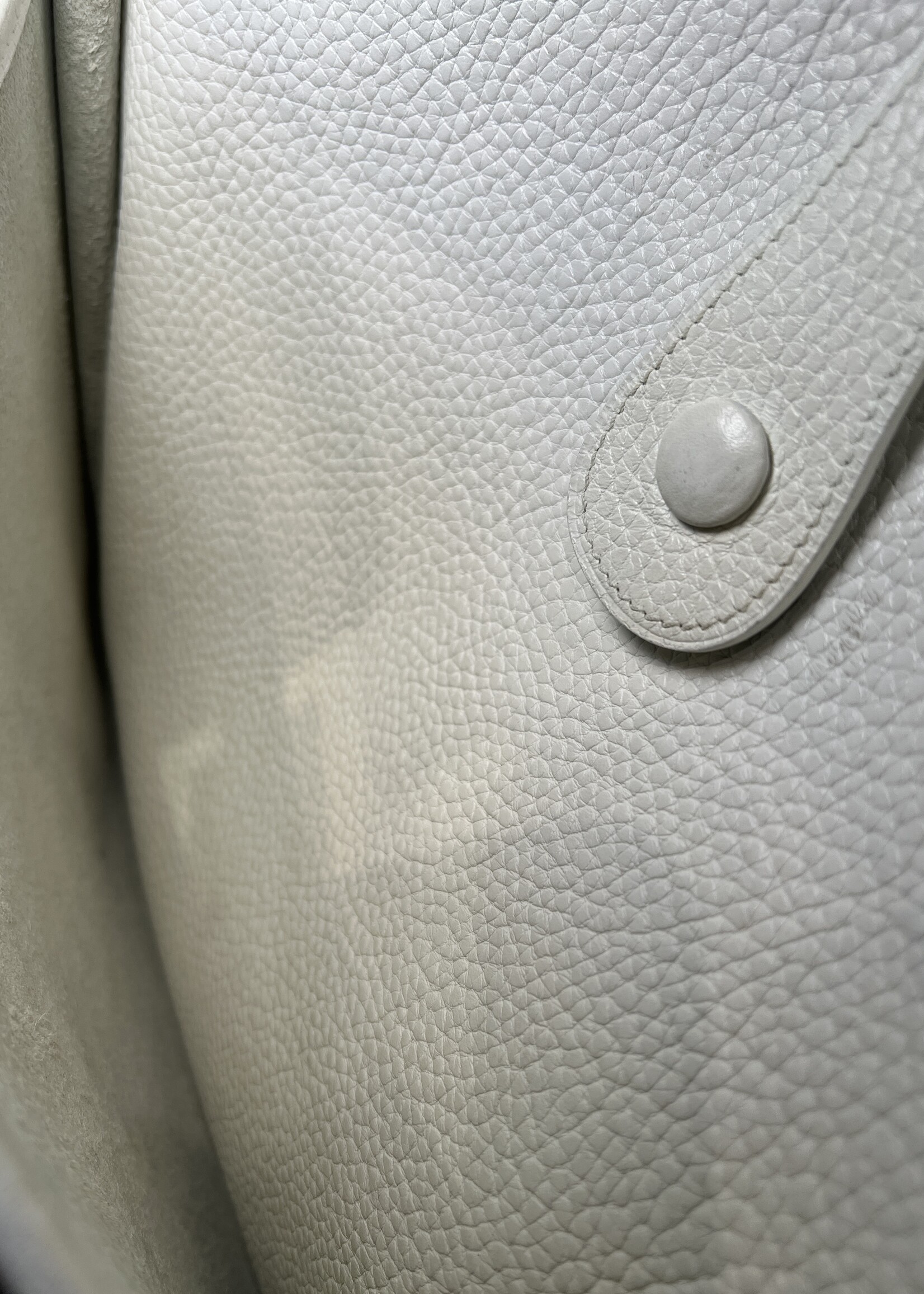 Hermes Hermes Evelyne Parchment White Clemence Leather GM