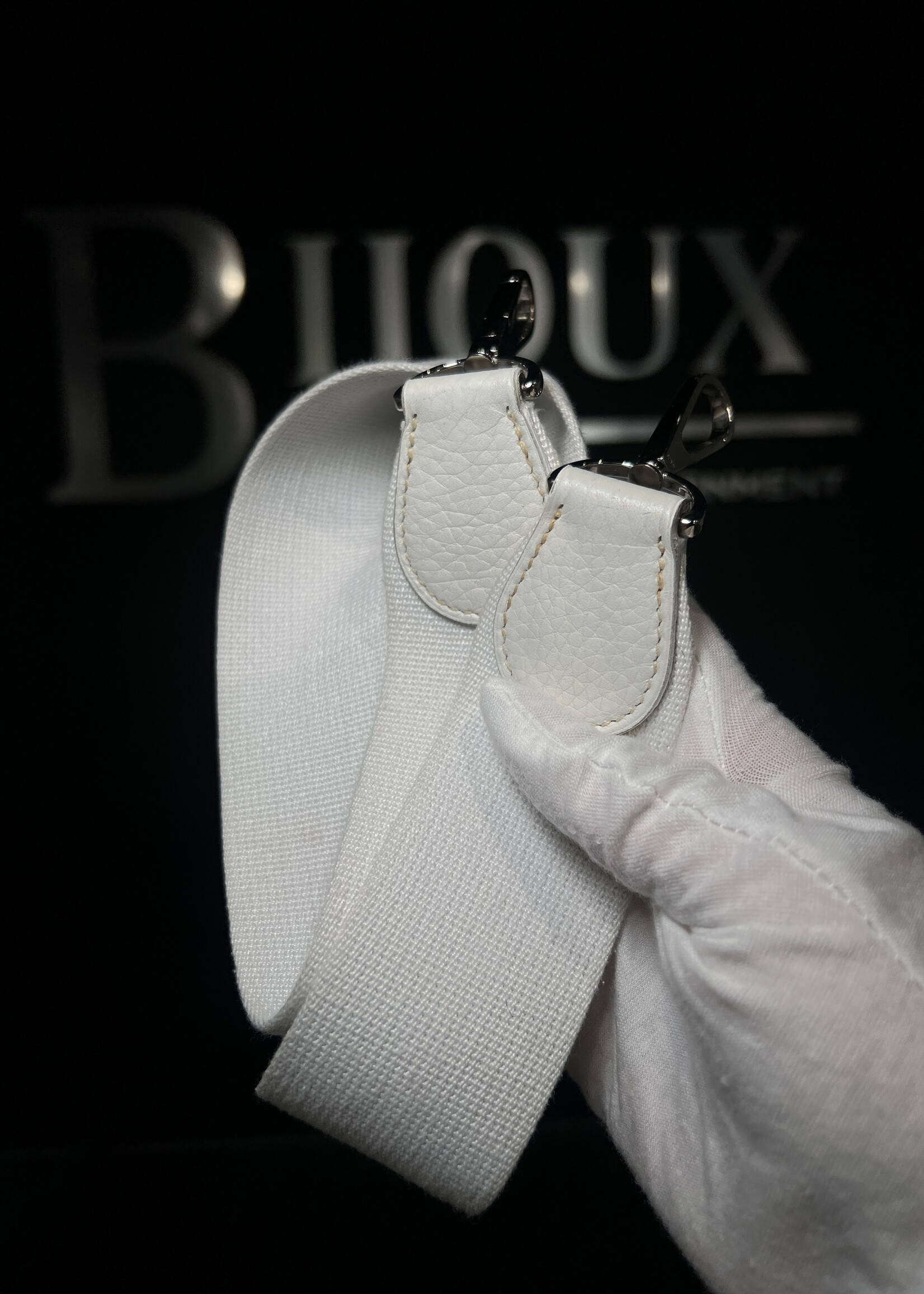 Hermes Hermes Evelyne Parchment White Clemence Leather GM