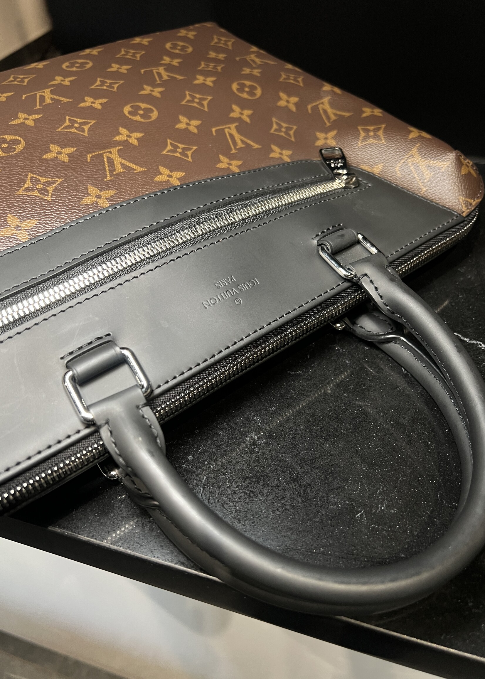 Louis Vuitton Louis Vuitton Monogram Macassar Porte Document Jour