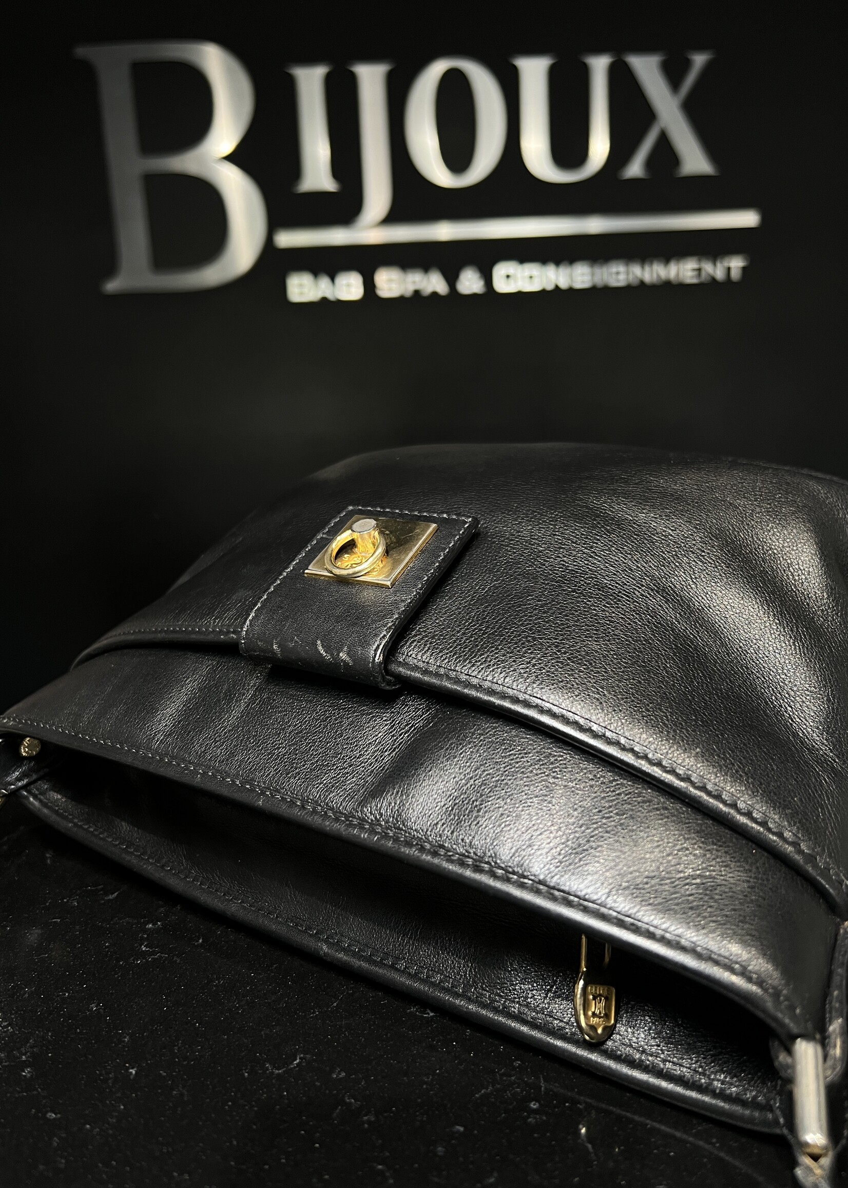 Celine Celine Black Leather Bag