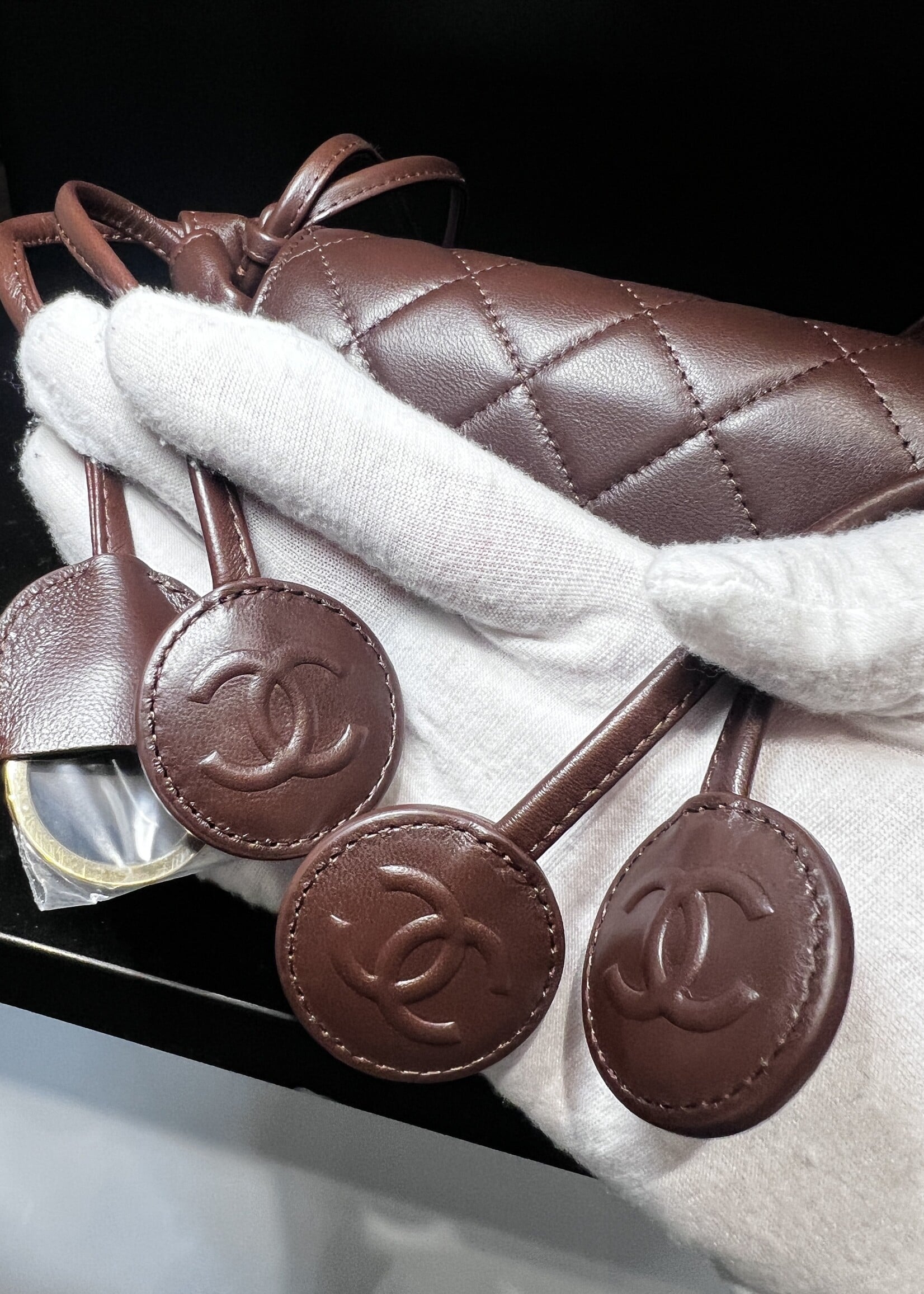 Chanel Chanel Drawstring Flap Bag with Leather Strap
