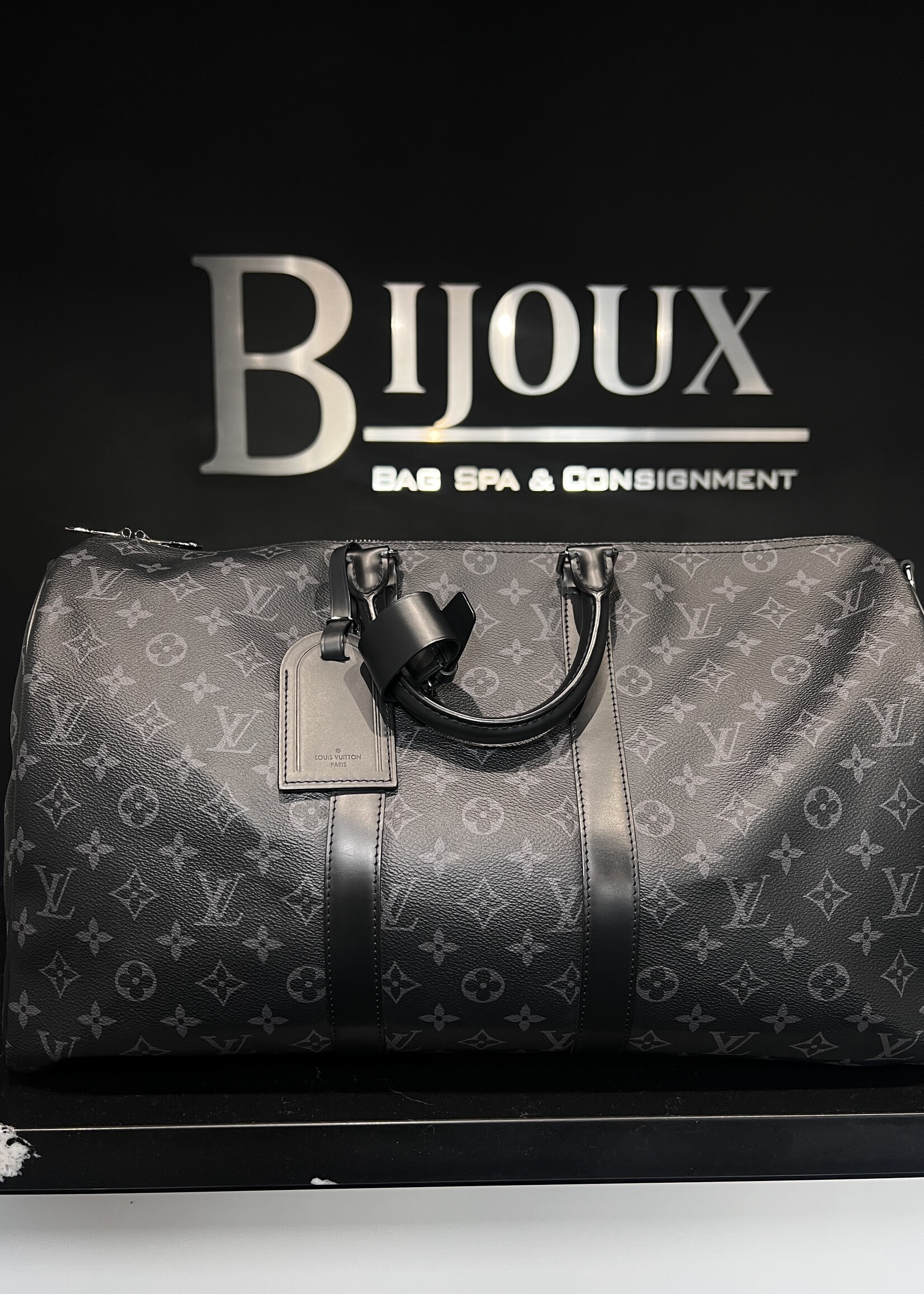 Louis Vuitton Louis Vuitton Monogram Eclipse Bandouliere Keepall 45