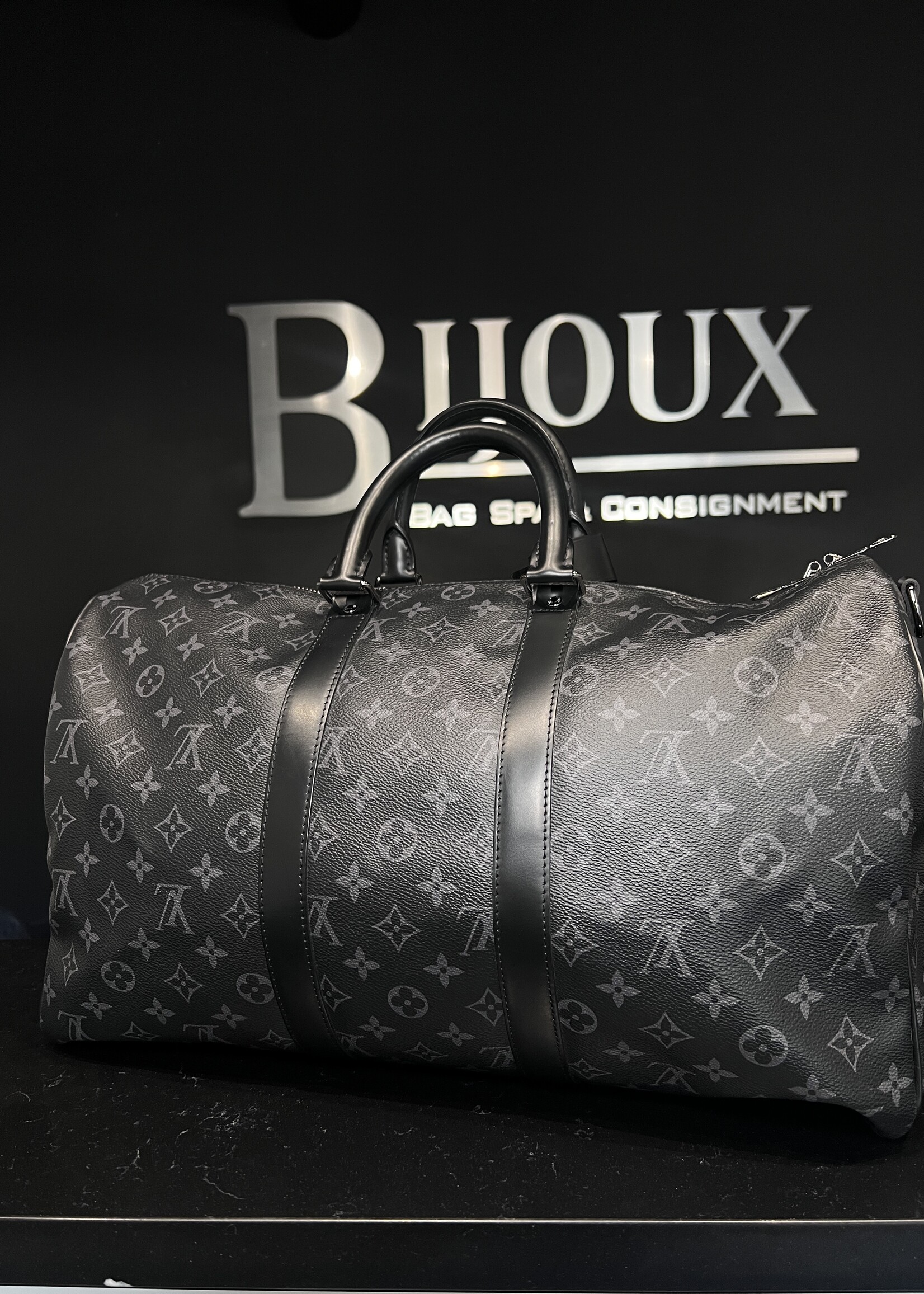Louis Vuitton Louis Vuitton Monogram Eclipse Bandouliere Keepall 45