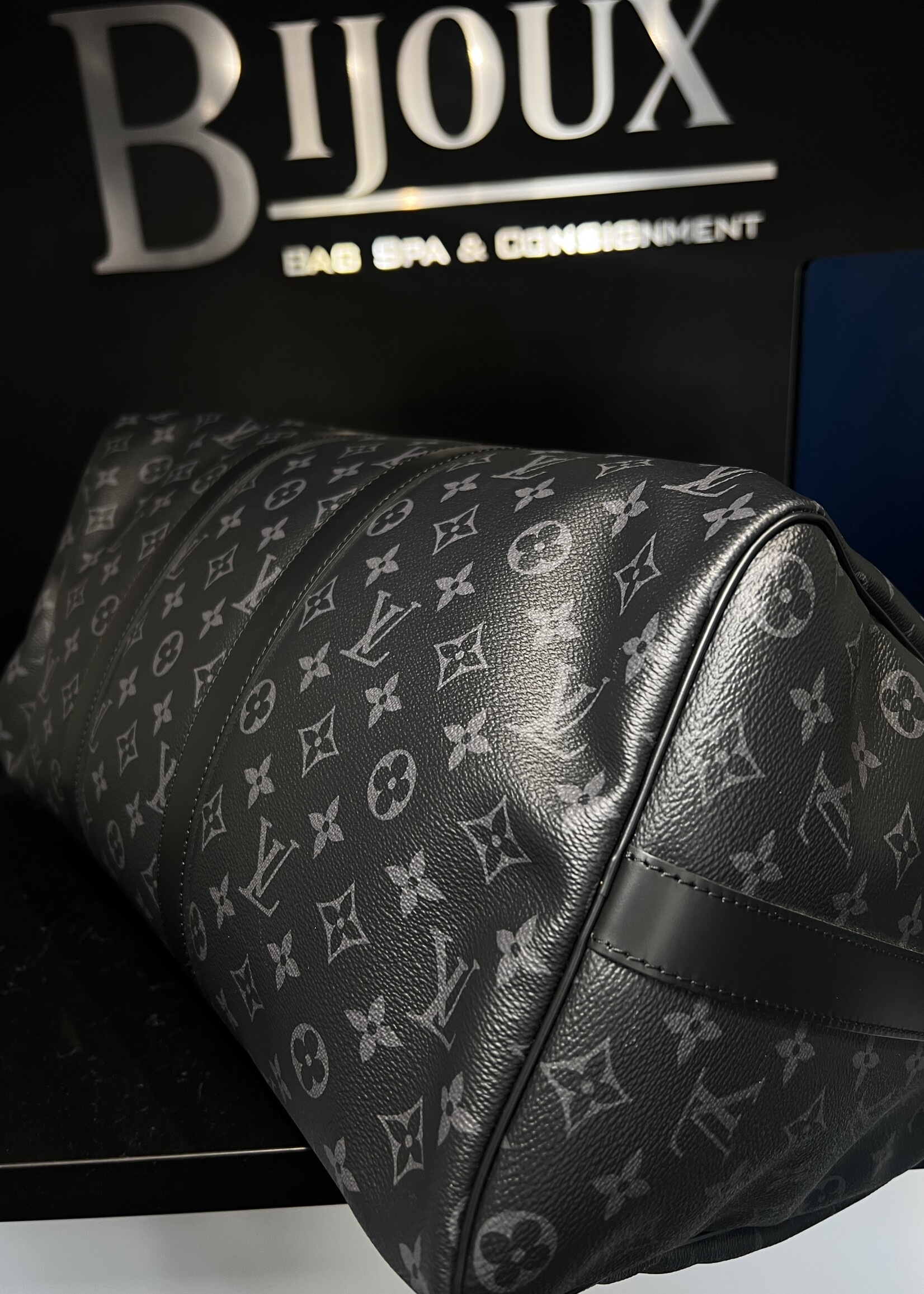 Louis Vuitton Louis Vuitton Monogram Eclipse Bandouliere Keepall 45