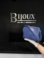 Bottega Veneta Bottega Veneta Blue Intrecciato Cassette Crossbody