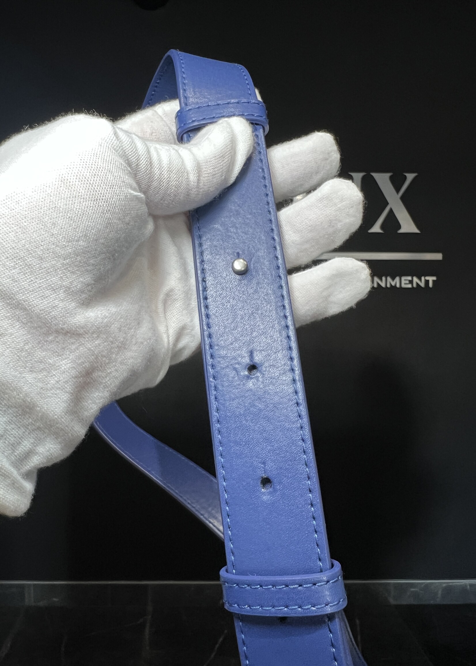 Bottega Veneta Bottega Veneta Blue Intrecciato Cassette Crossbody