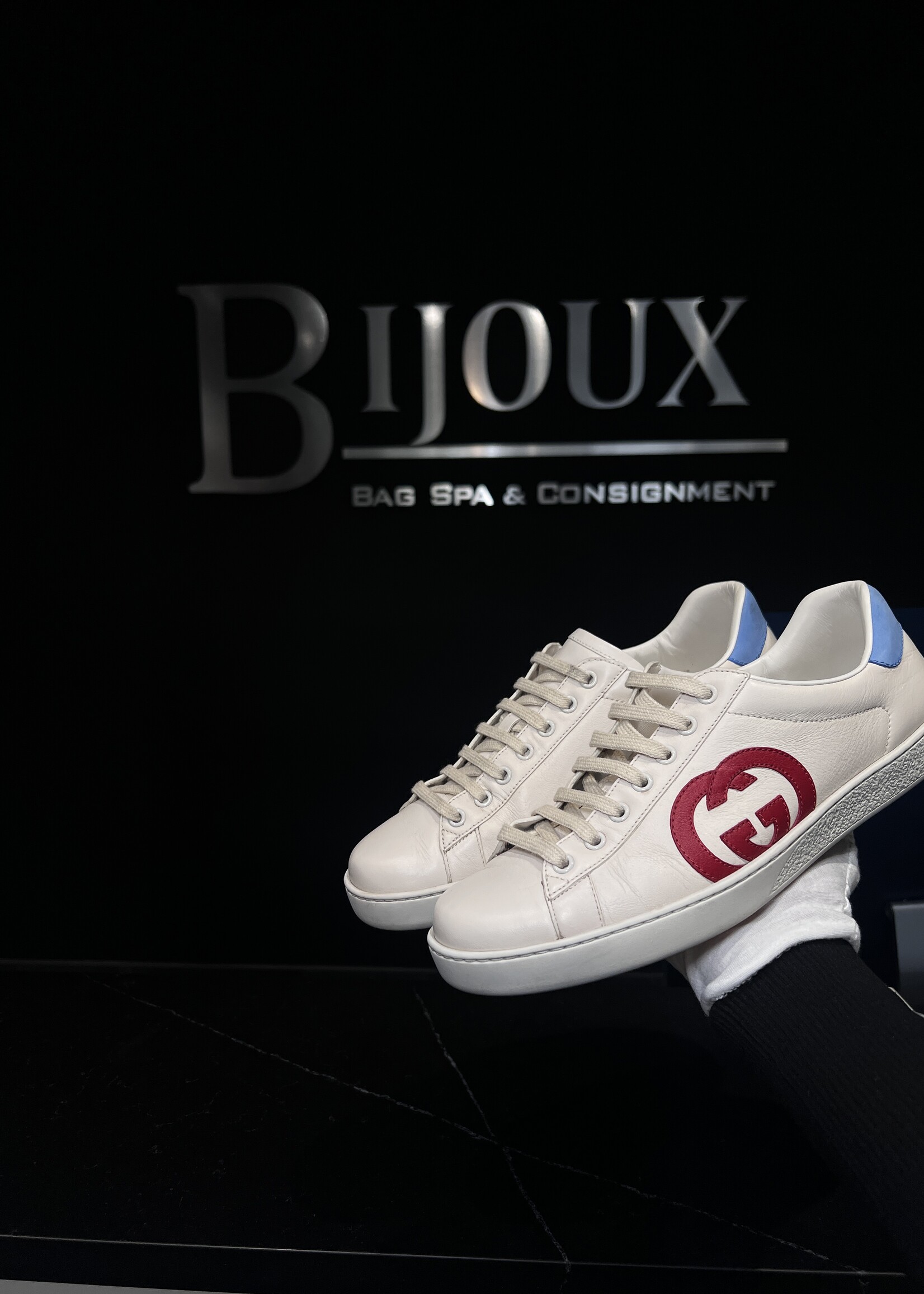 Gucci Gucci Ace Interlocking G Red Sneakers - 7