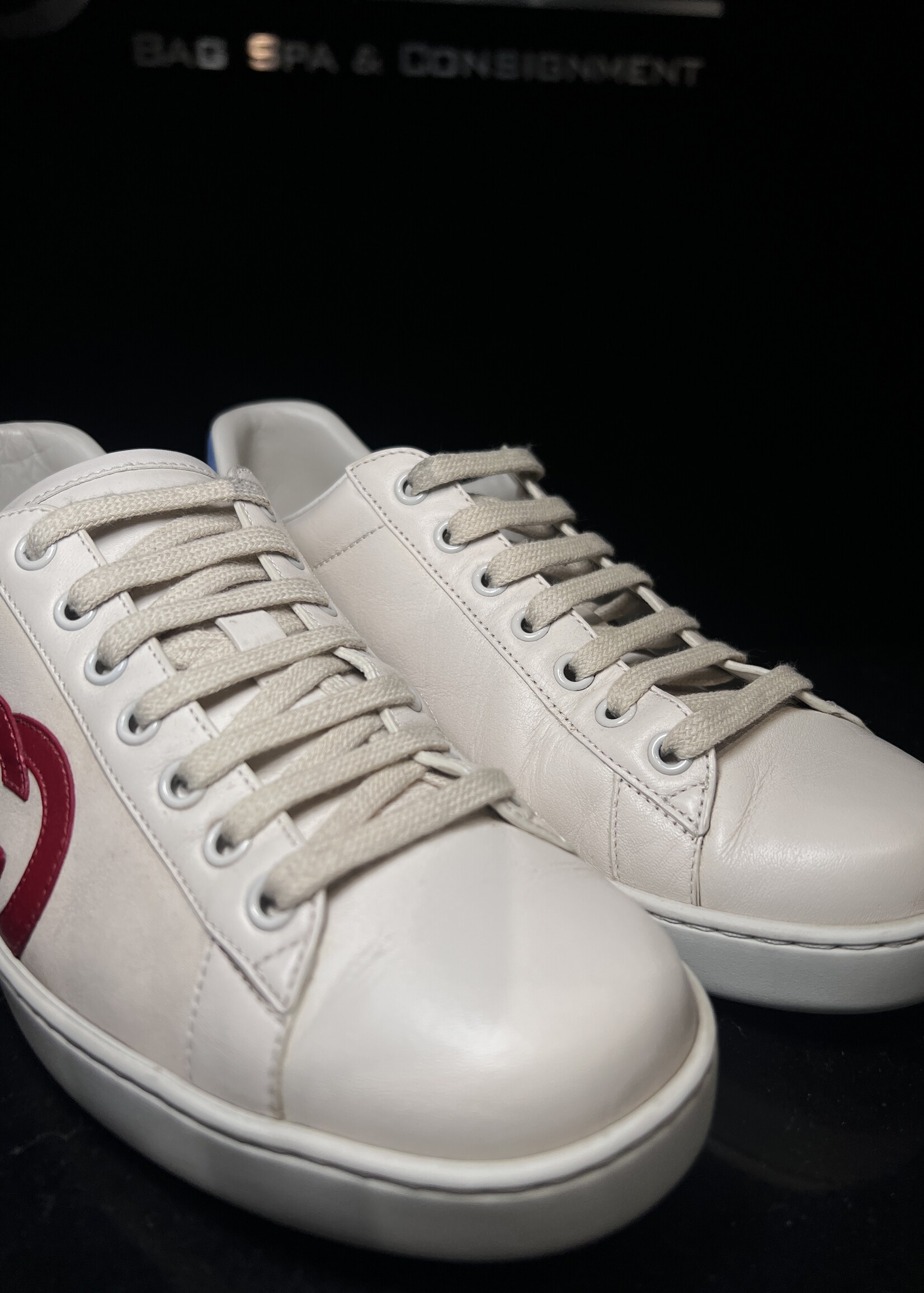 Gucci Gucci Ace Interlocking G Red Sneakers - 7