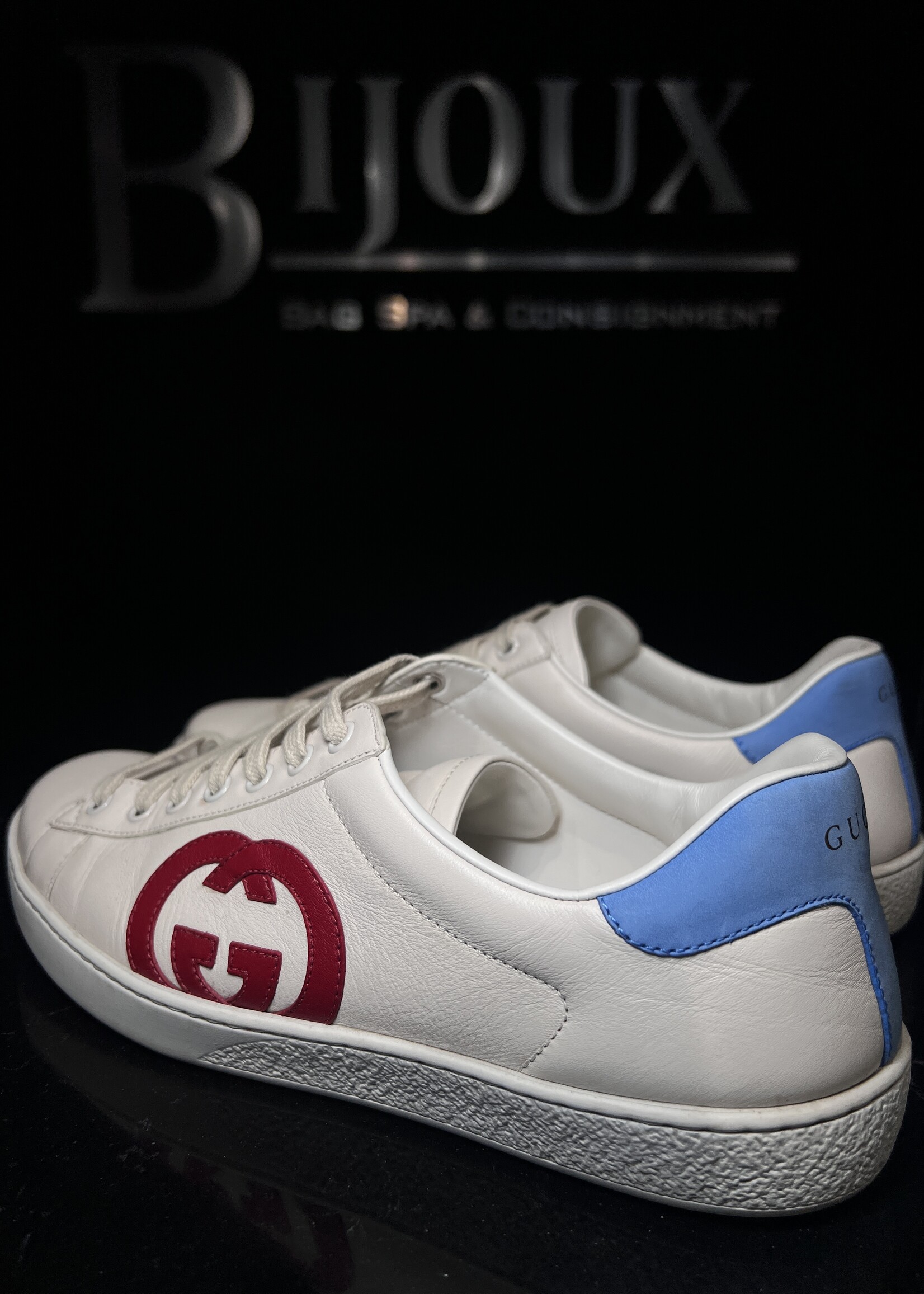 Gucci Gucci Ace Interlocking G Red Sneakers - 7