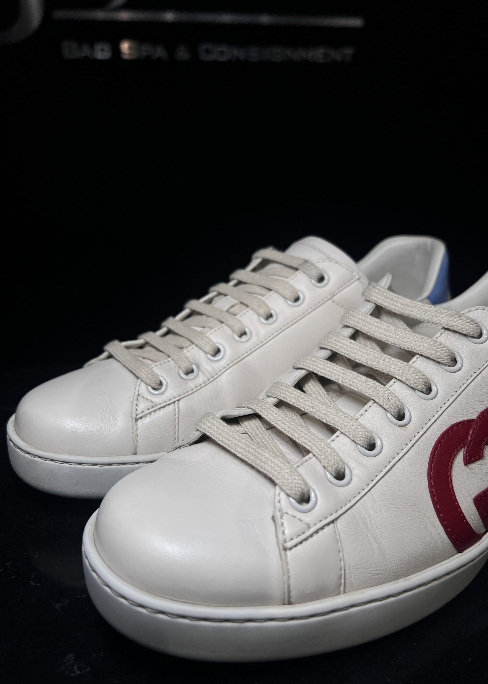 Gucci Gucci Ace Interlocking G Red Sneakers - 7