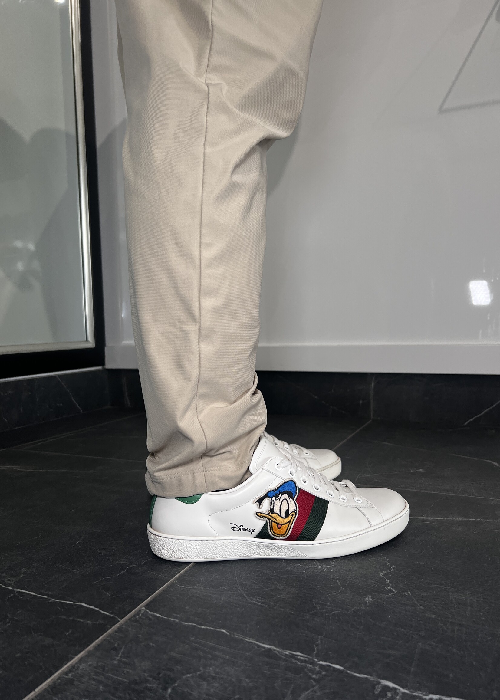 Gucci GucciX DISNEY Calfskin Miro Soft Web Donald Duck Womens Ace Sneakers - 7