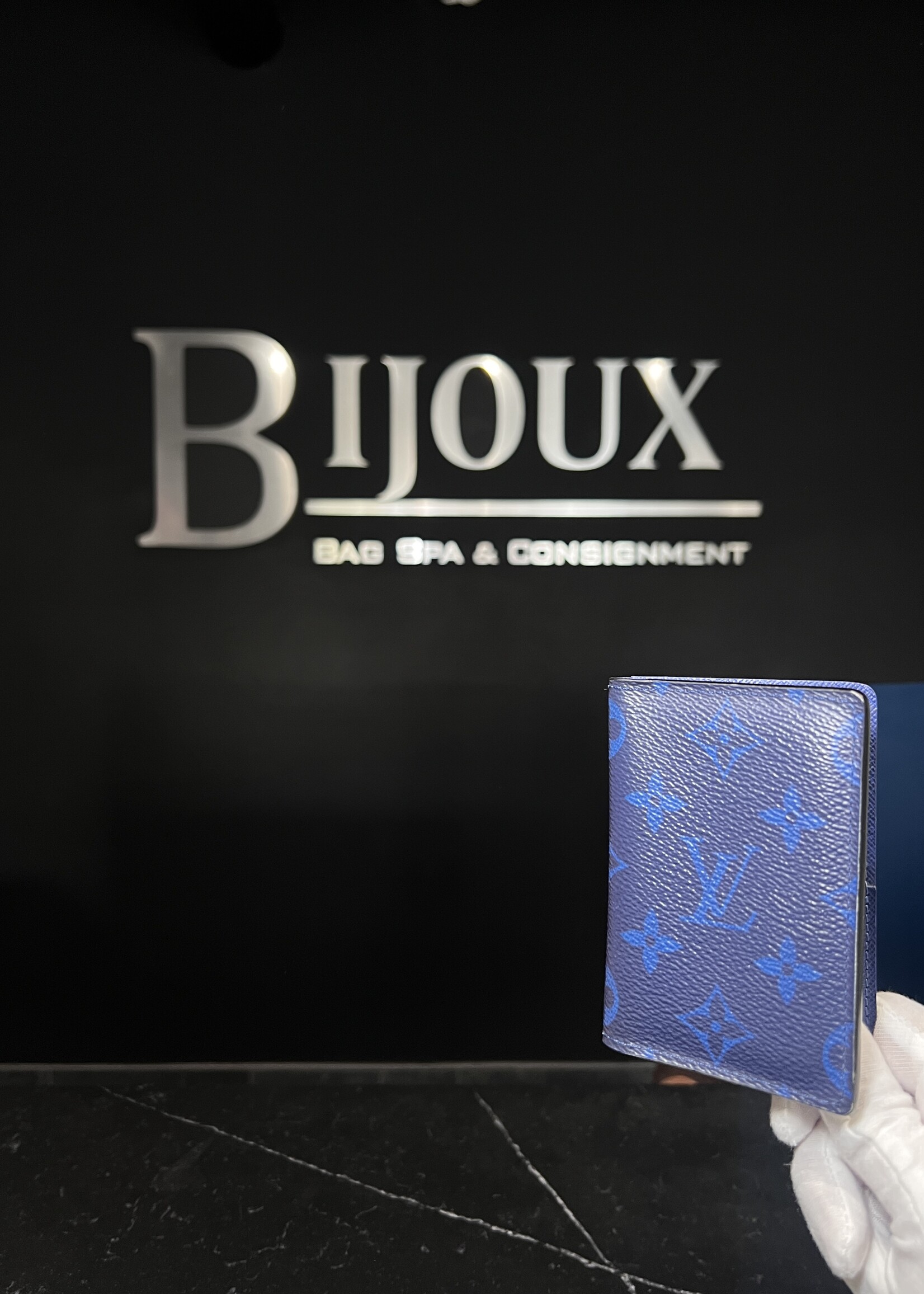 Louis Vuitton Louis Vuitton Blue Monogram Taigarama Pocket Organizer