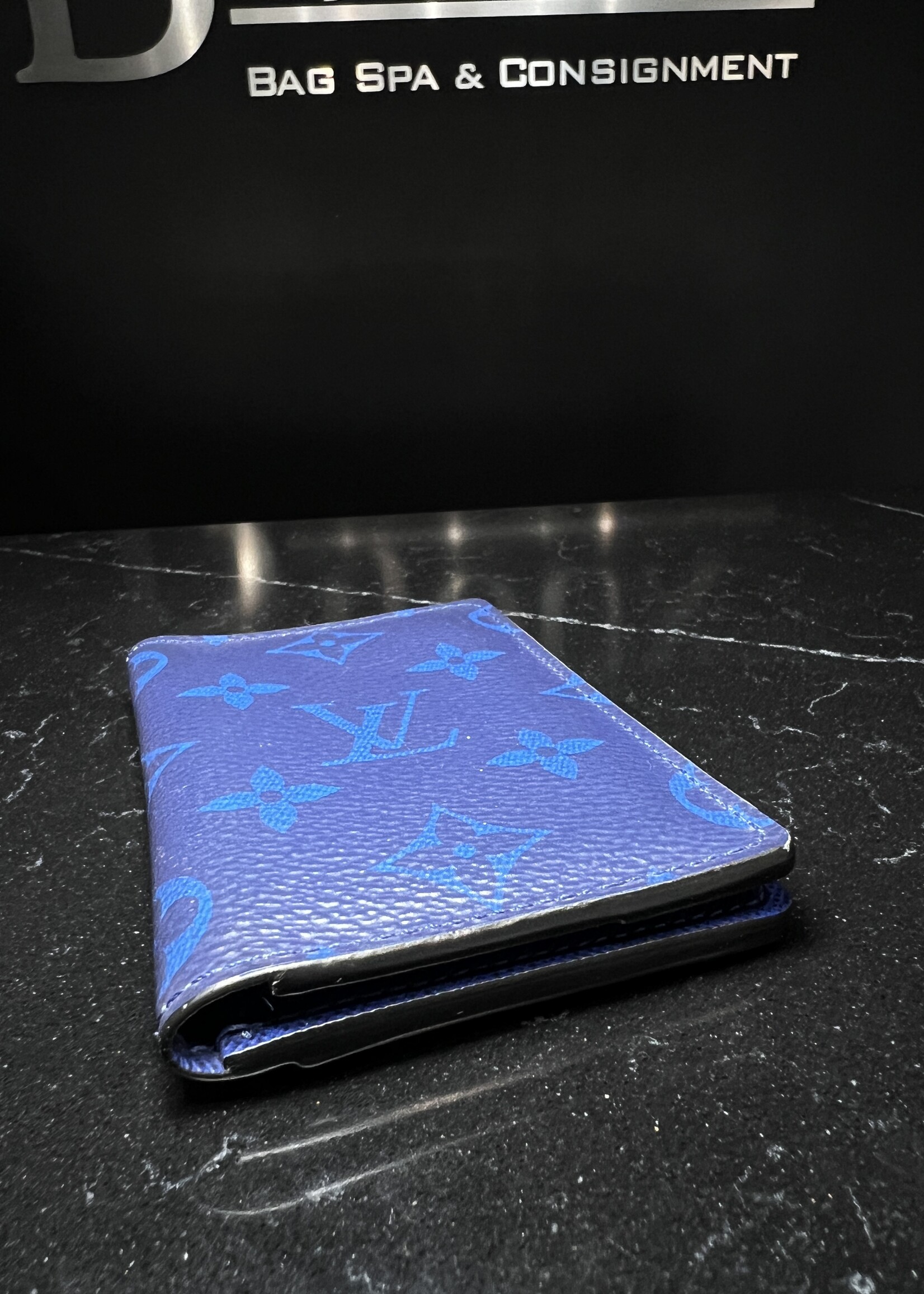 Louis Vuitton Louis Vuitton Blue Monogram Taigarama Pocket Organizer