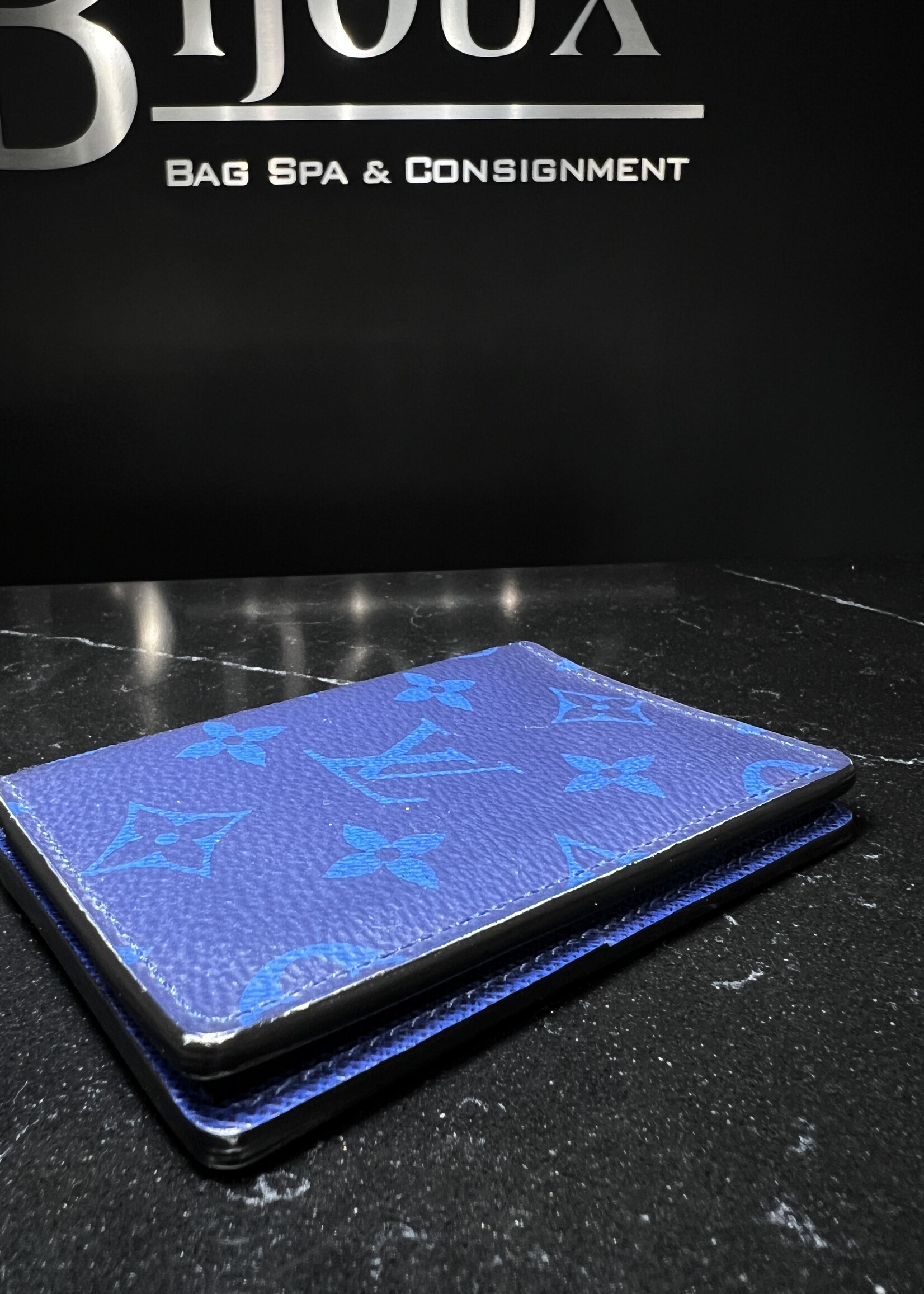 Louis Vuitton Louis Vuitton Blue Monogram Taigarama Pocket Organizer