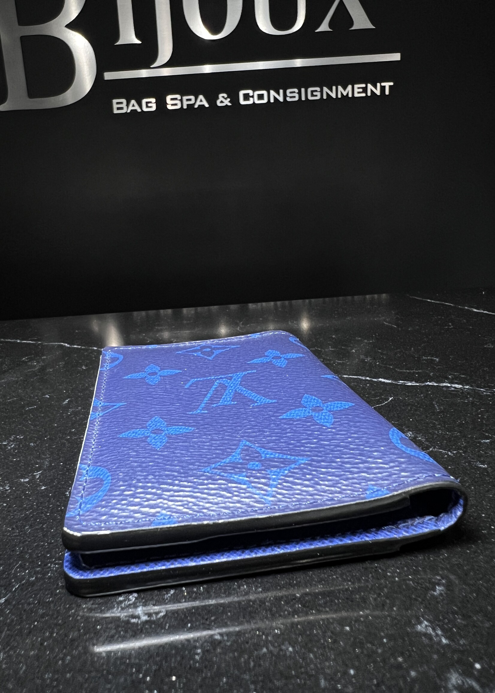Louis Vuitton Louis Vuitton Blue Monogram Taigarama Pocket Organizer