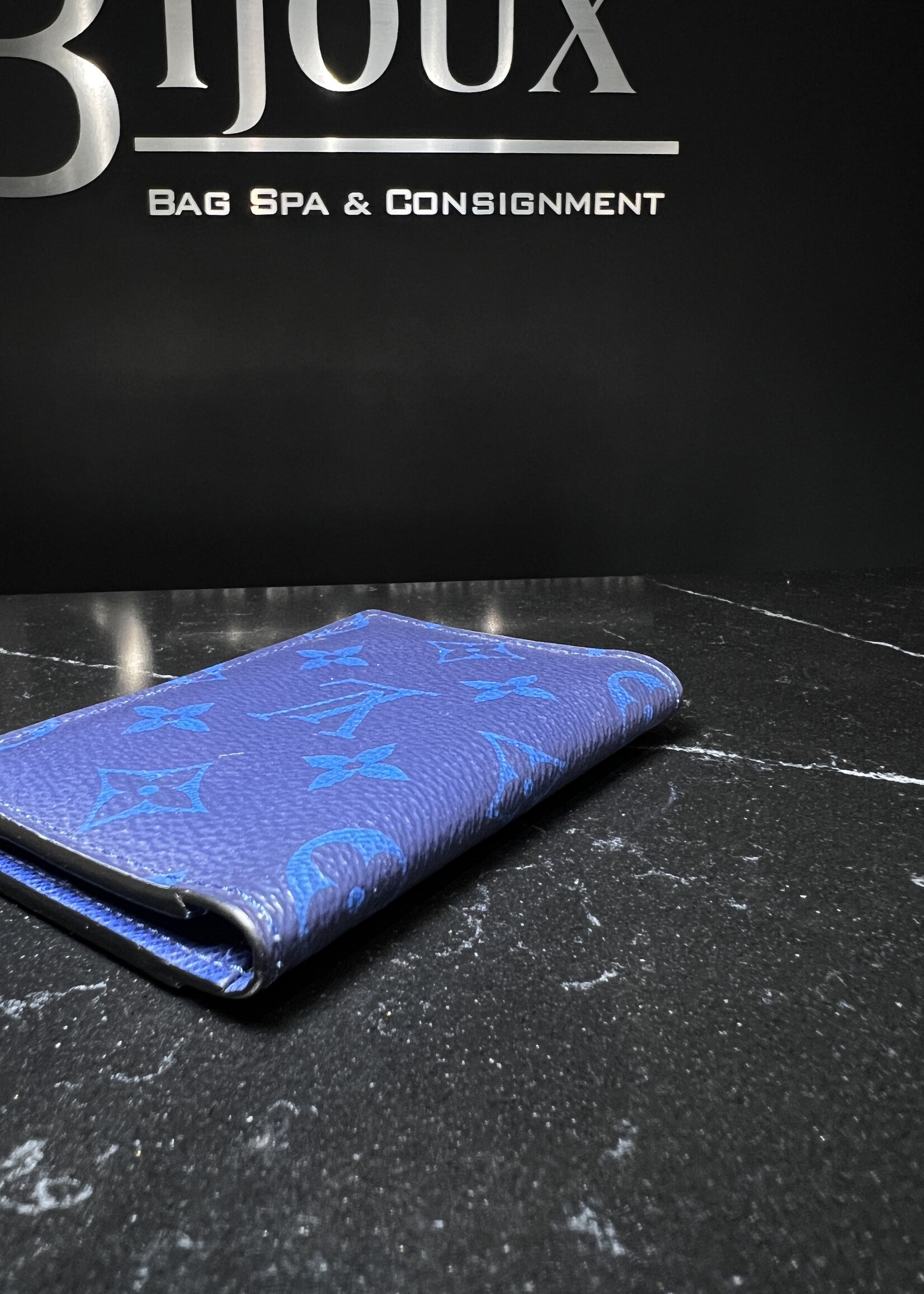 Louis Vuitton Louis Vuitton Blue Monogram Taigarama Pocket Organizer