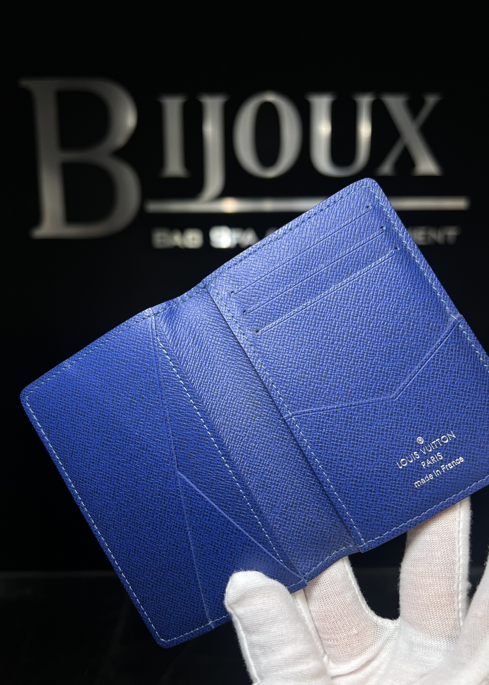 Louis Vuitton Louis Vuitton Blue Monogram Taigarama Pocket Organizer