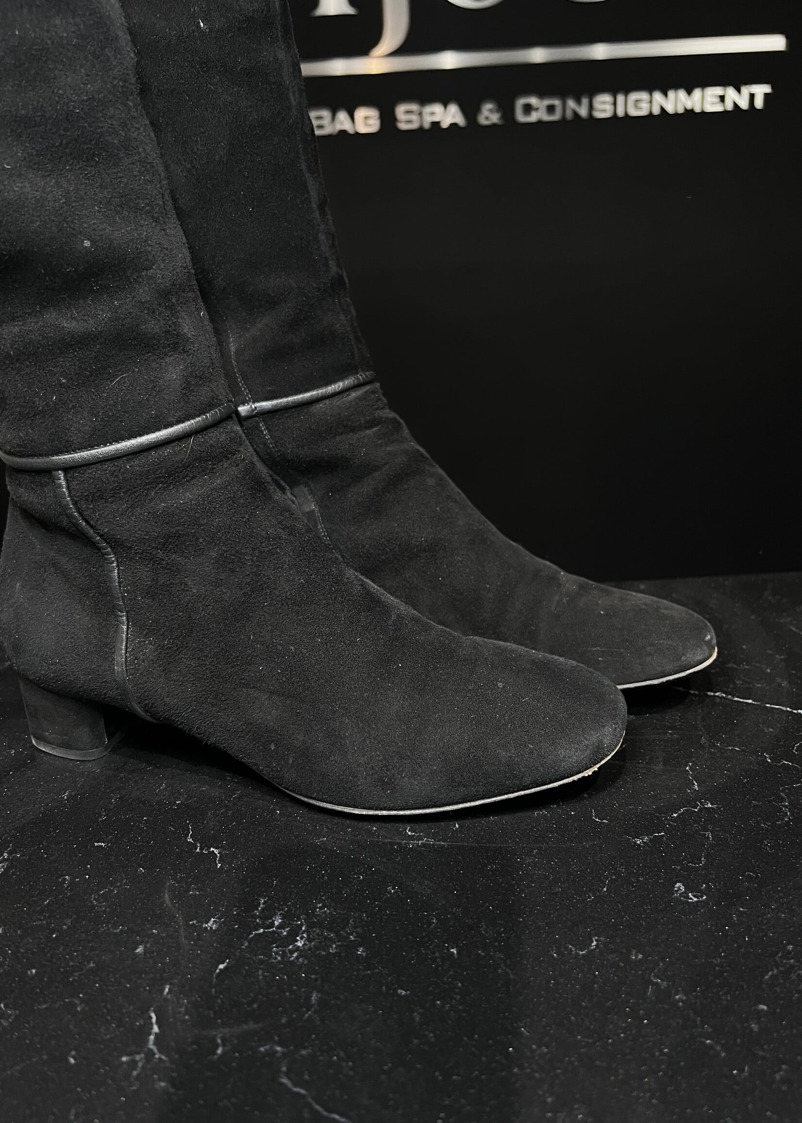 Gucci Gucci 1973 Knee Suede Boots -37