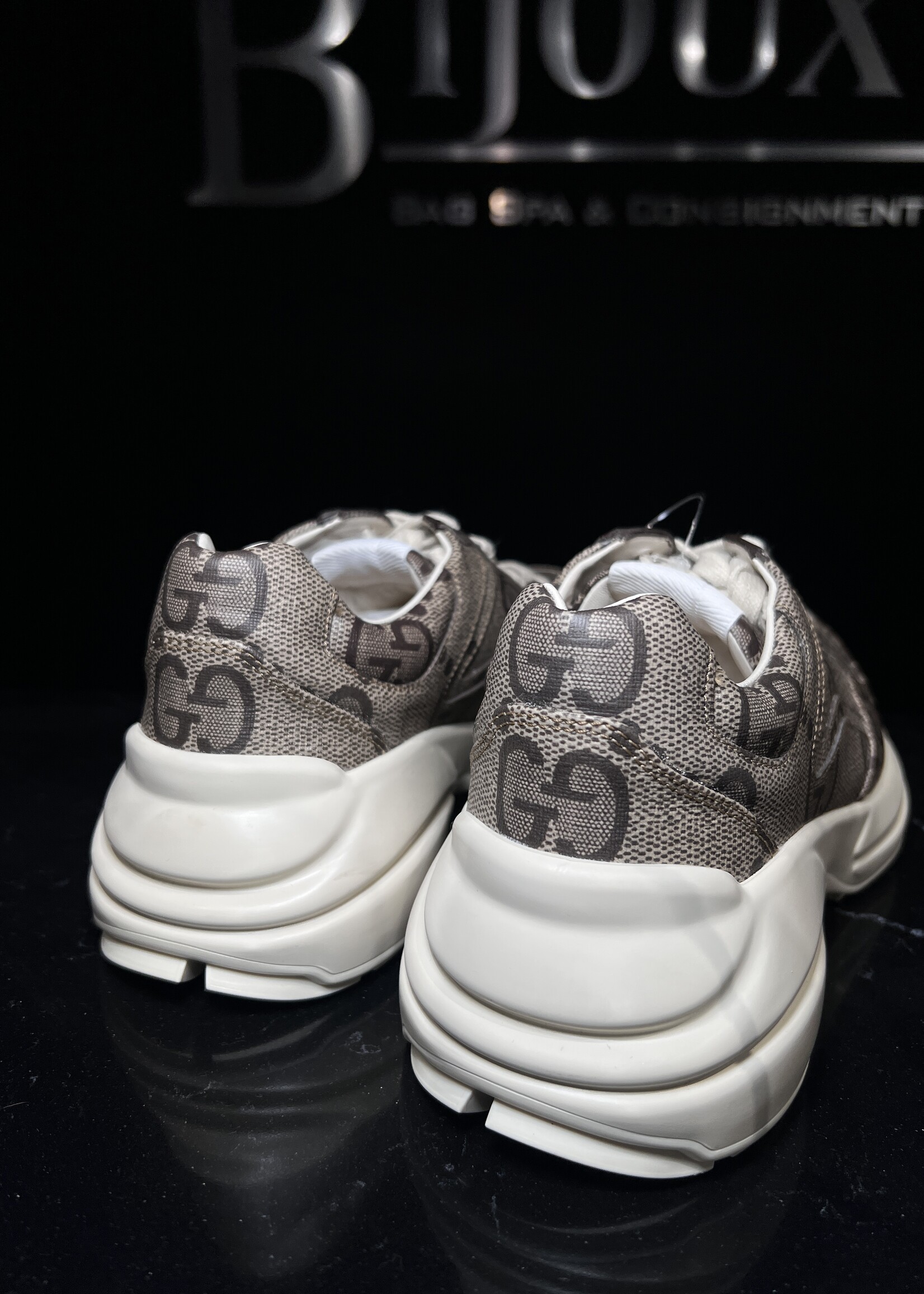 Gucci Gucci GG Rhyton Brown Canvas Sneakers -37