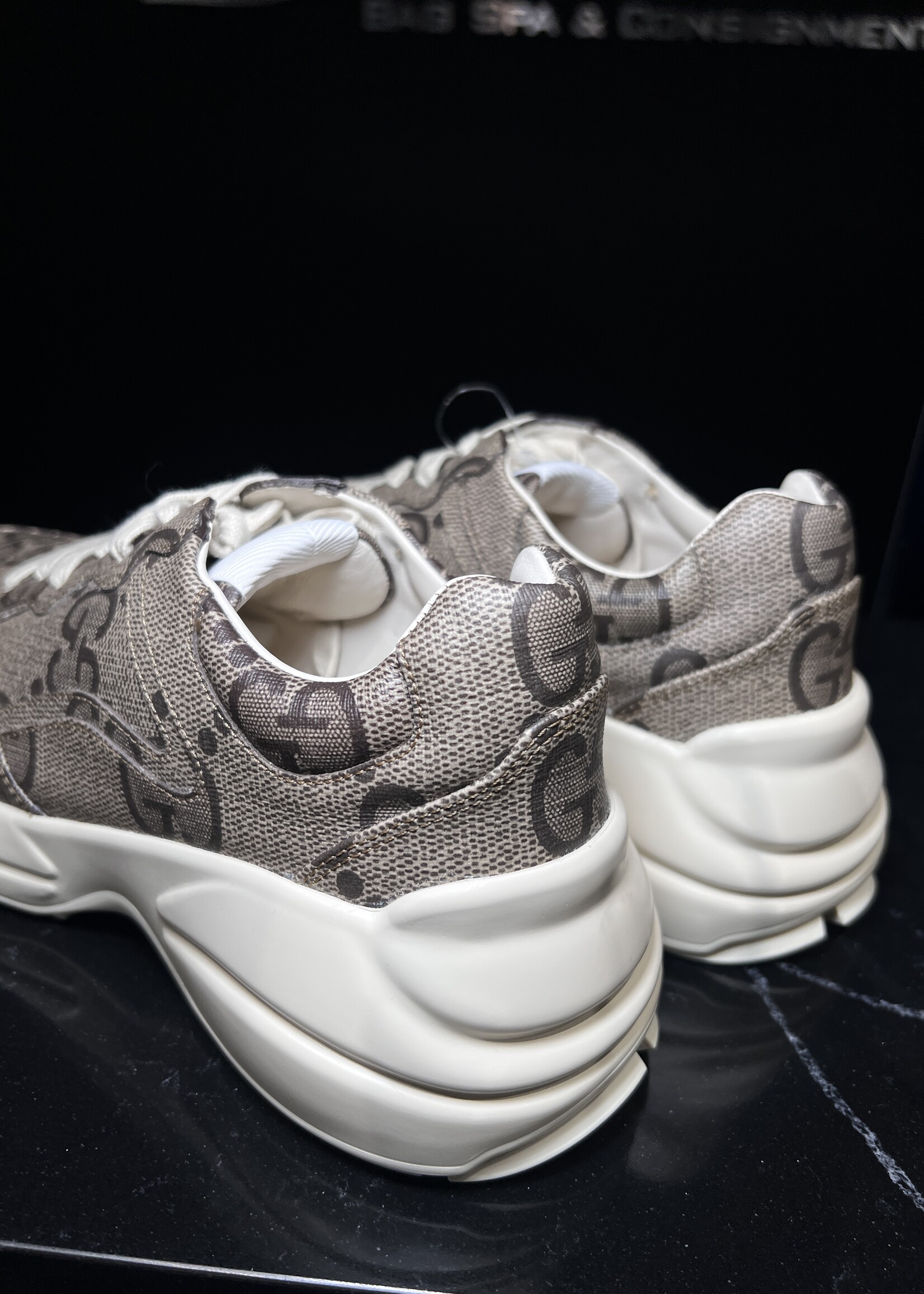 Gucci Gucci GG Rhyton Brown Canvas Sneakers -37
