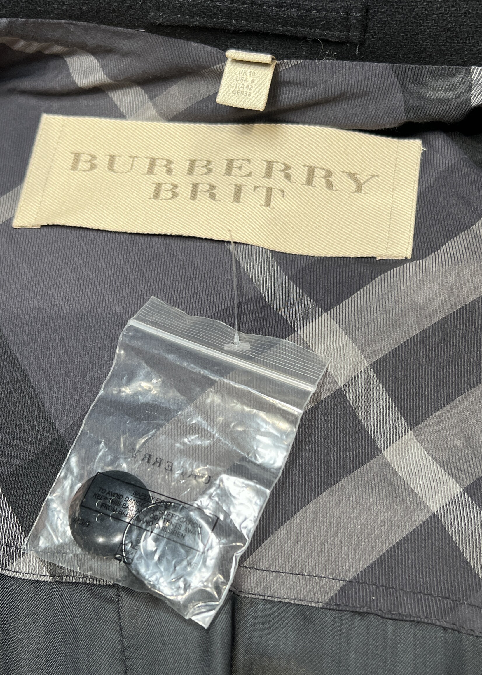 Burberry Burberry Brit Studded Wool Collar Jacket - US 8