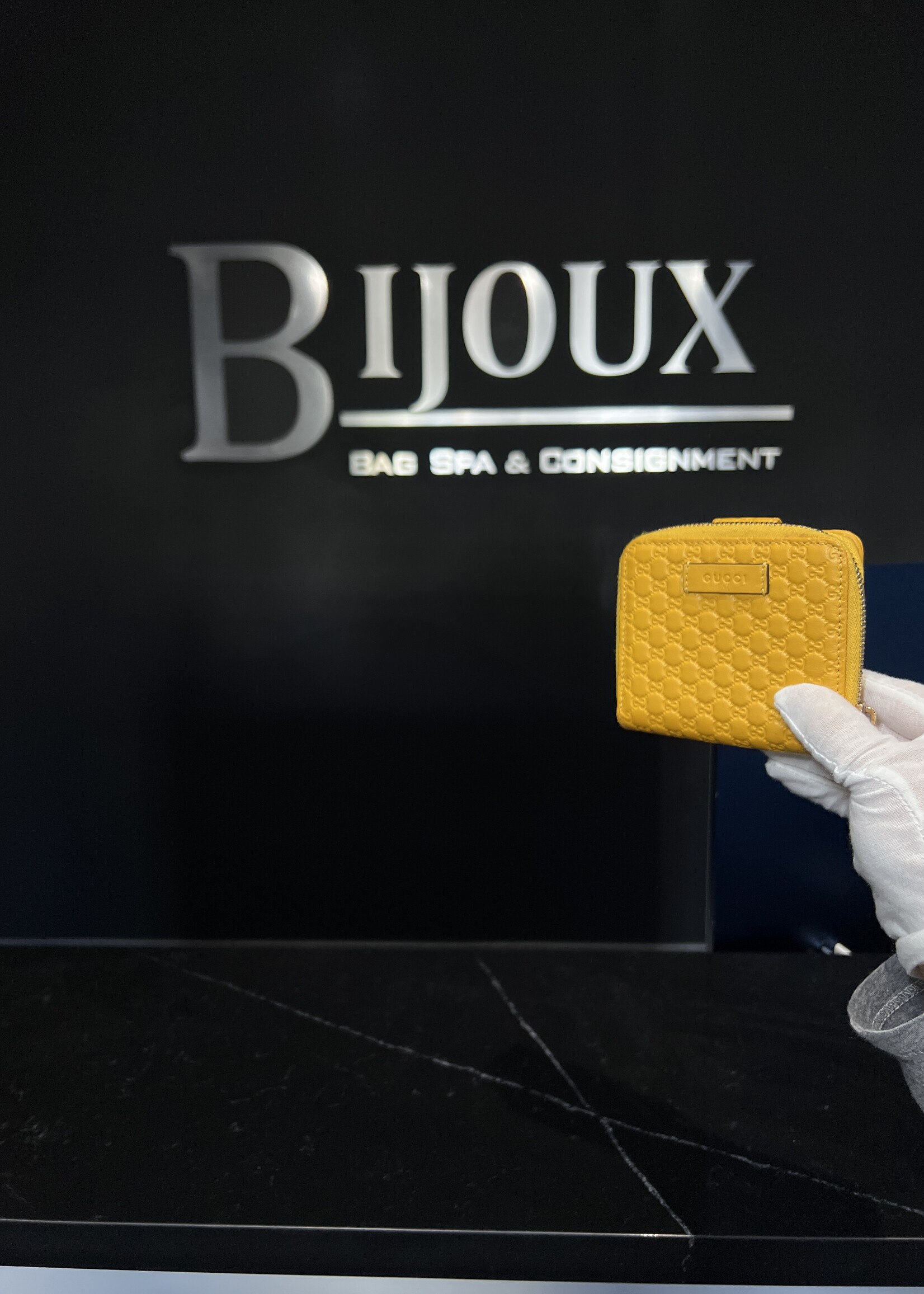 Gucci Gucci Microguccissima Compact Yellow Wallet