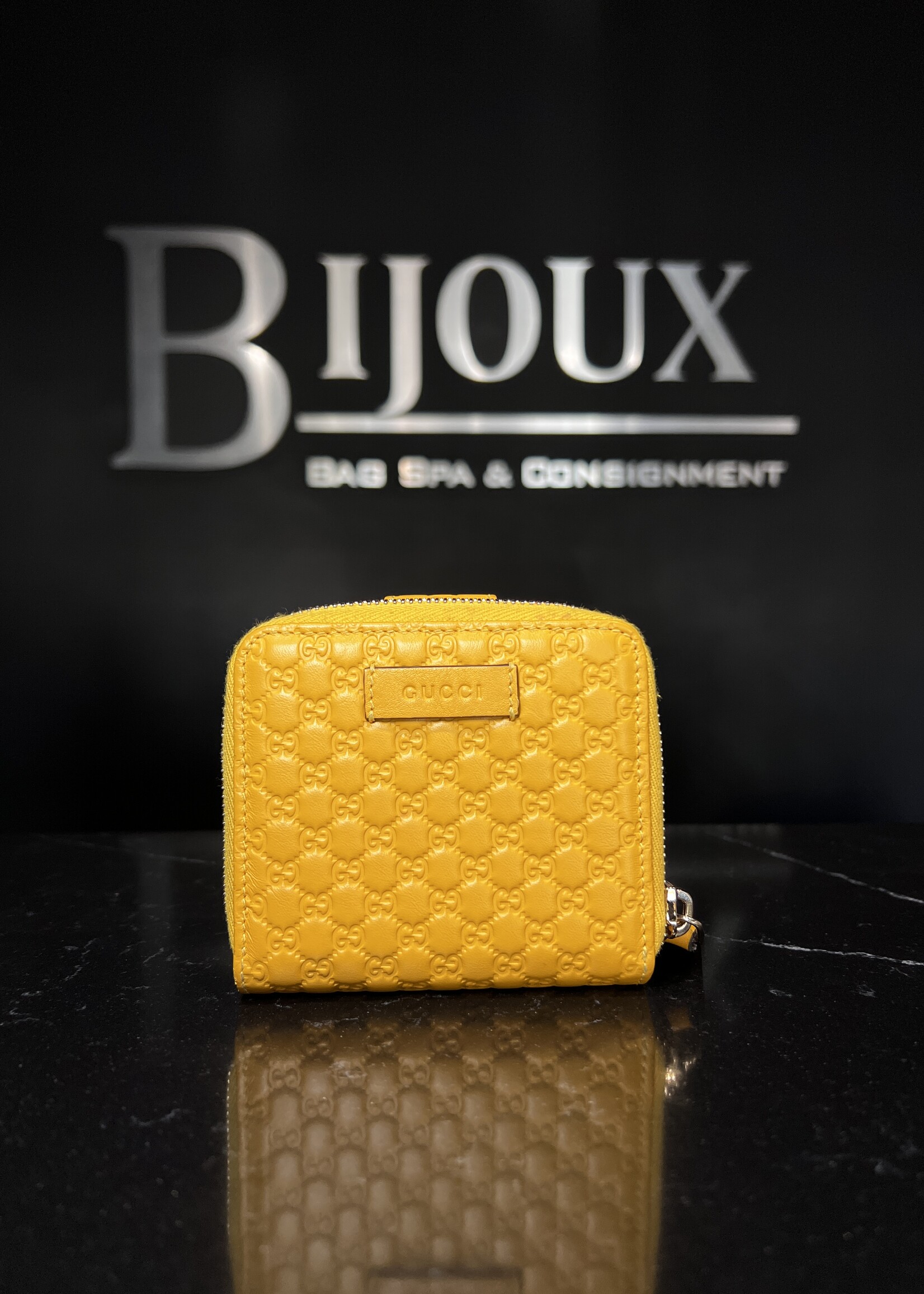 Gucci Gucci Microguccissima Compact Yellow Wallet